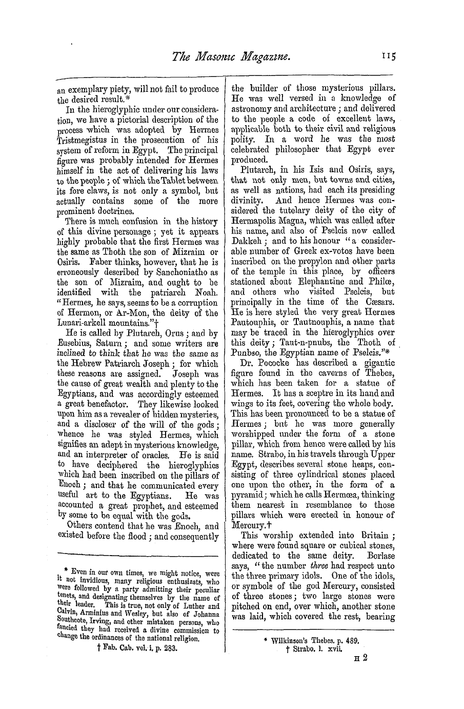 The Masonic Magazine: 1876-09-01 - The Origin And References Of The Hermesian Spurious Freemasonry.