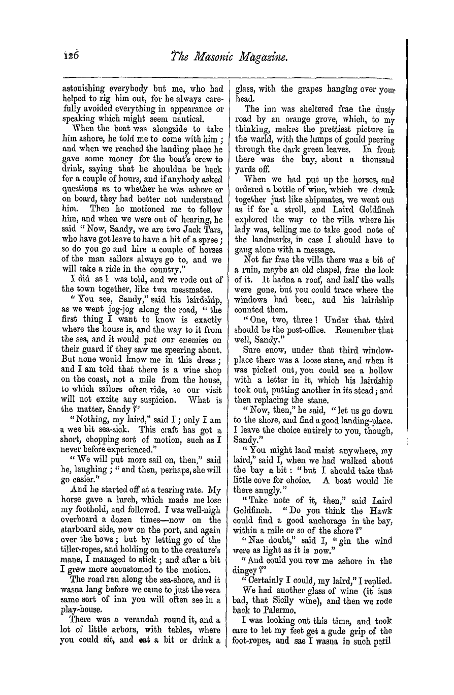 The Masonic Magazine: 1876-09-01 - Taken By Brigands.