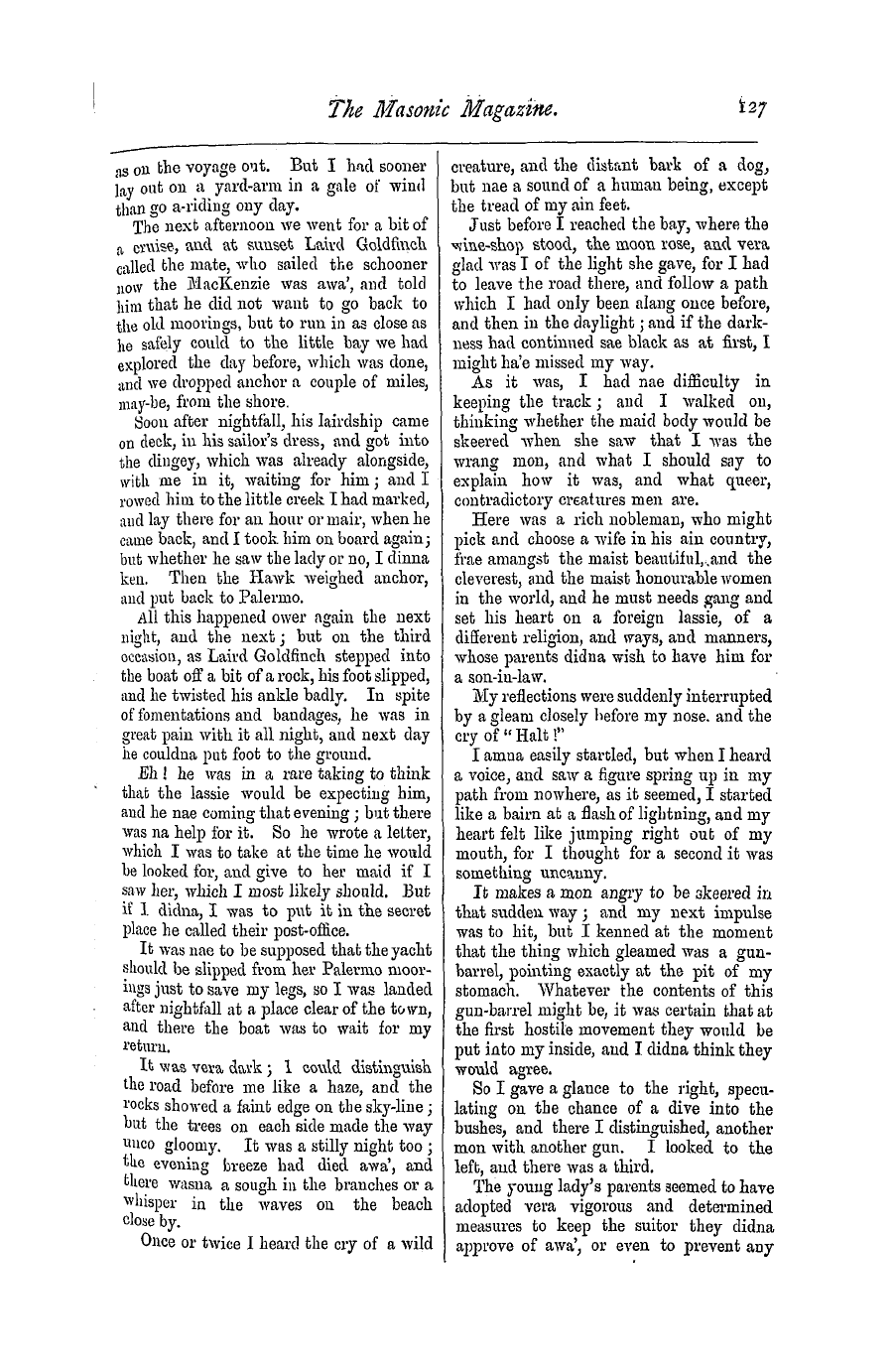 The Masonic Magazine: 1876-09-01 - Taken By Brigands.