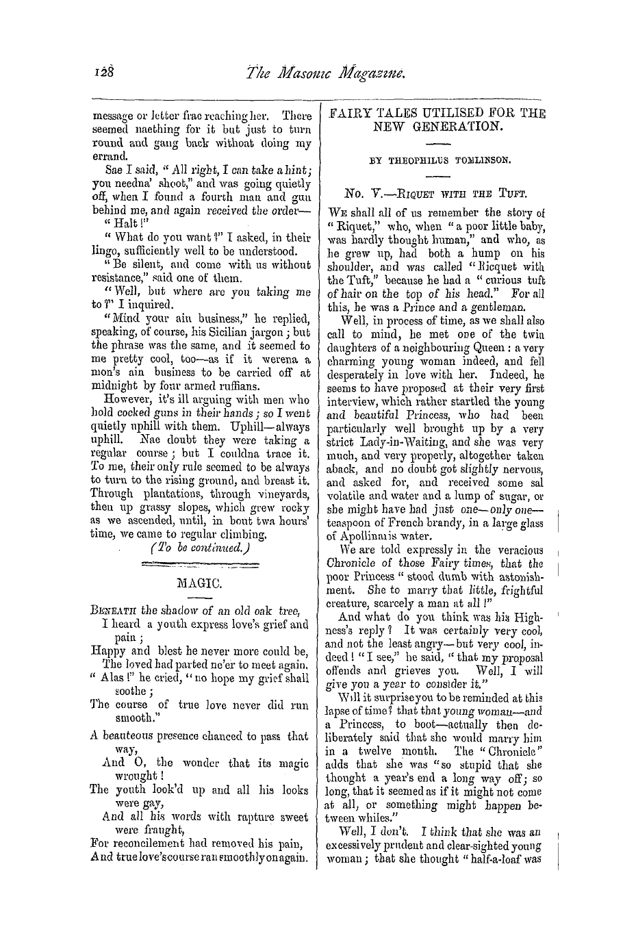The Masonic Magazine: 1876-09-01 - Magic.