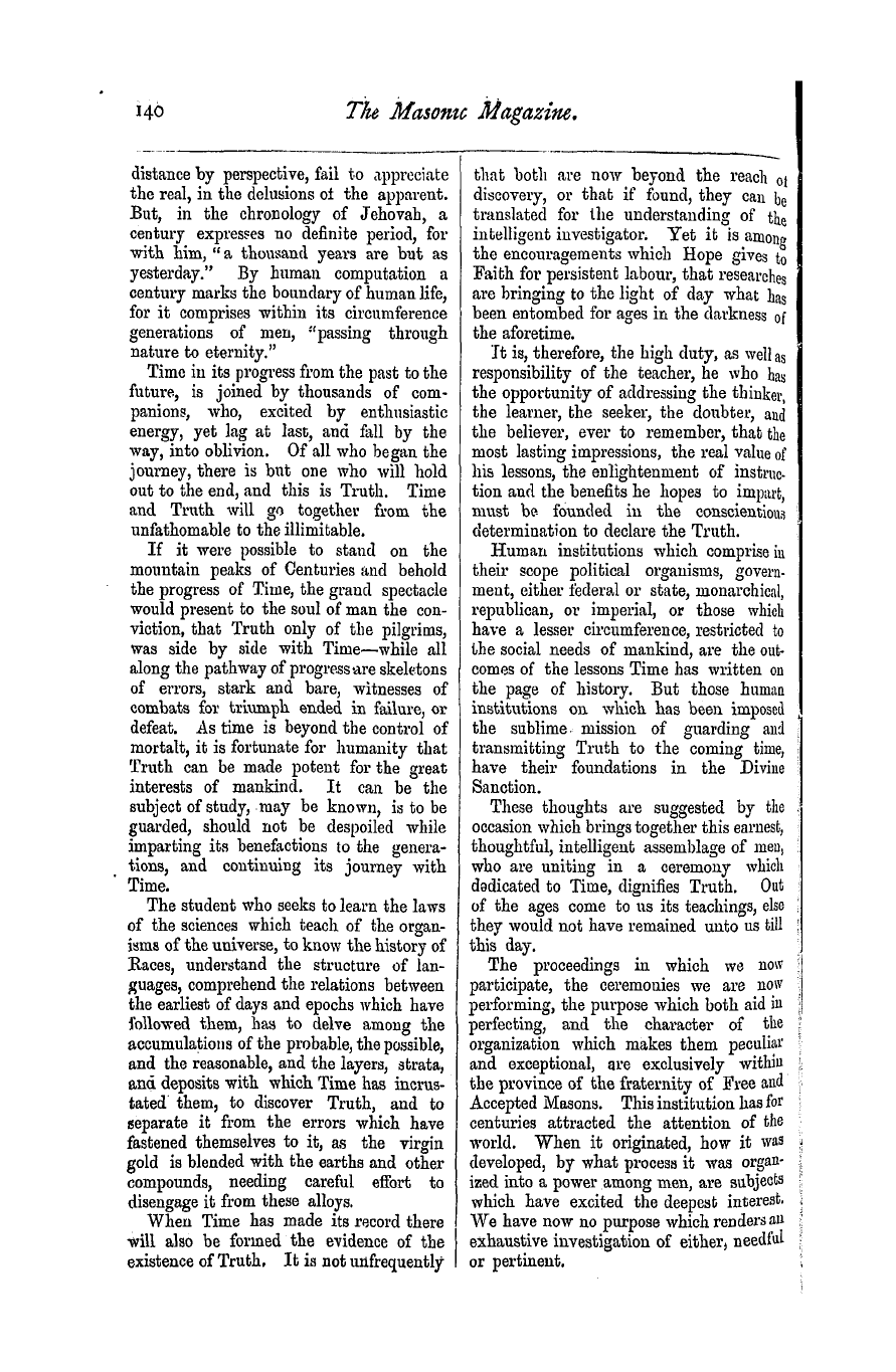 The Masonic Magazine: 1876-09-01 - Address Of P.G.M. Bro. Hon. Richard Vaux, At Centennial Of American Union Lodge.