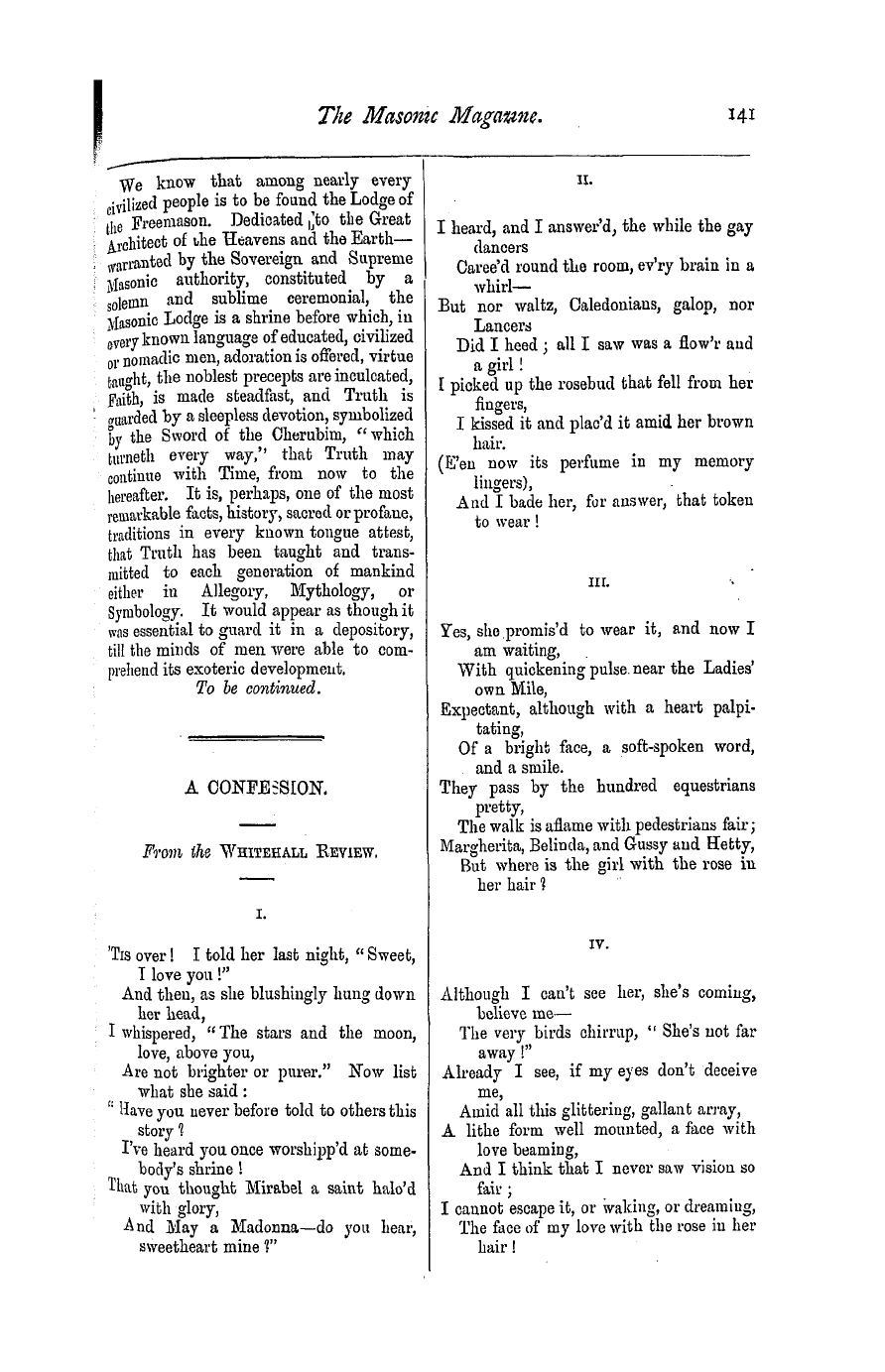 The Masonic Magazine: 1876-09-01 - Address Of P.G.M. Bro. Hon. Richard Vaux, At Centennial Of American Union Lodge.