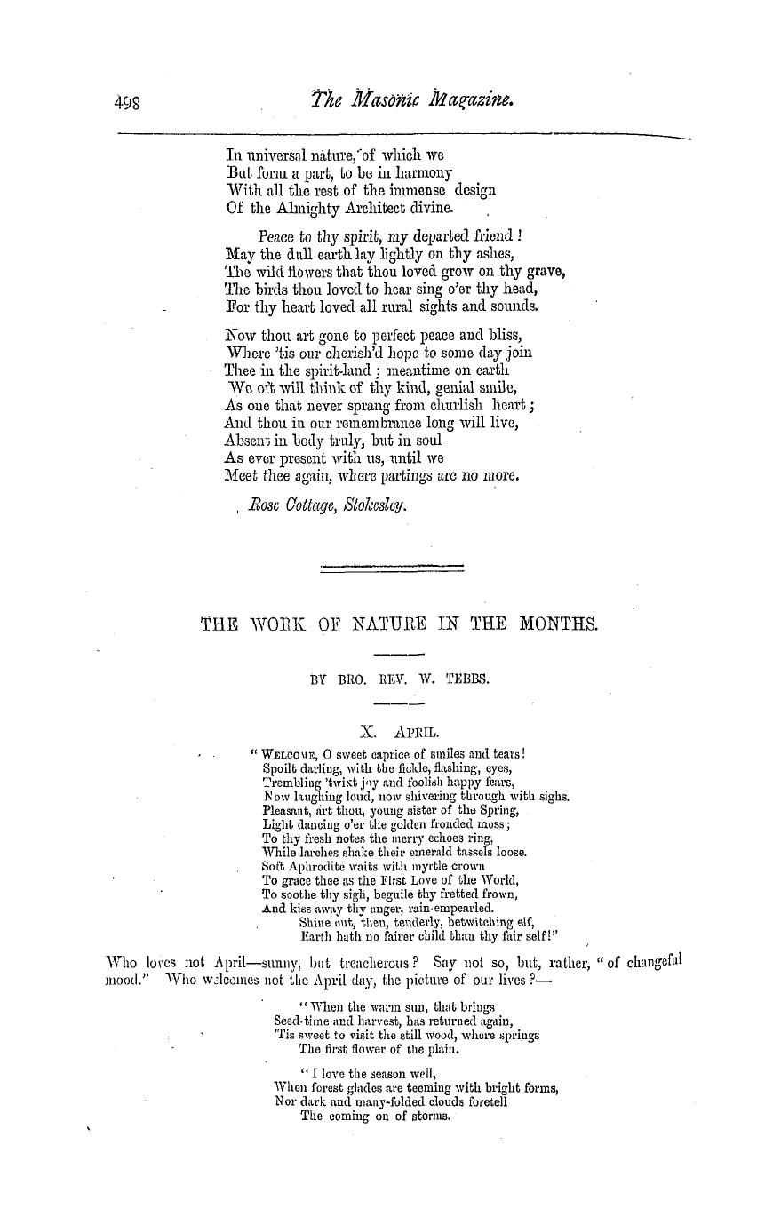 The Masonic Magazine: 1878-04-01 - In Memoriam.