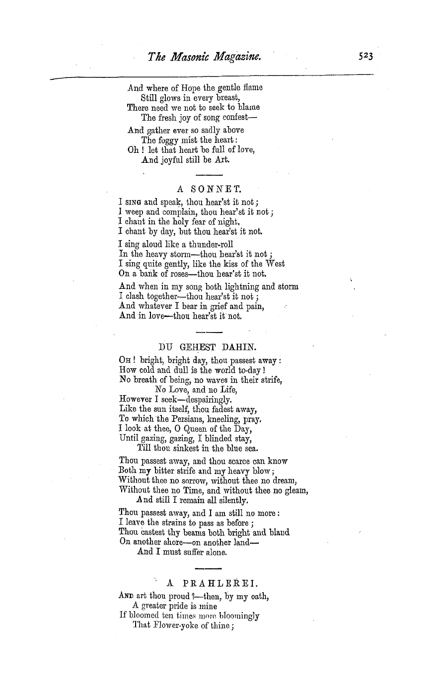 The Masonic Magazine: 1878-04-01 - Lebensansicht.