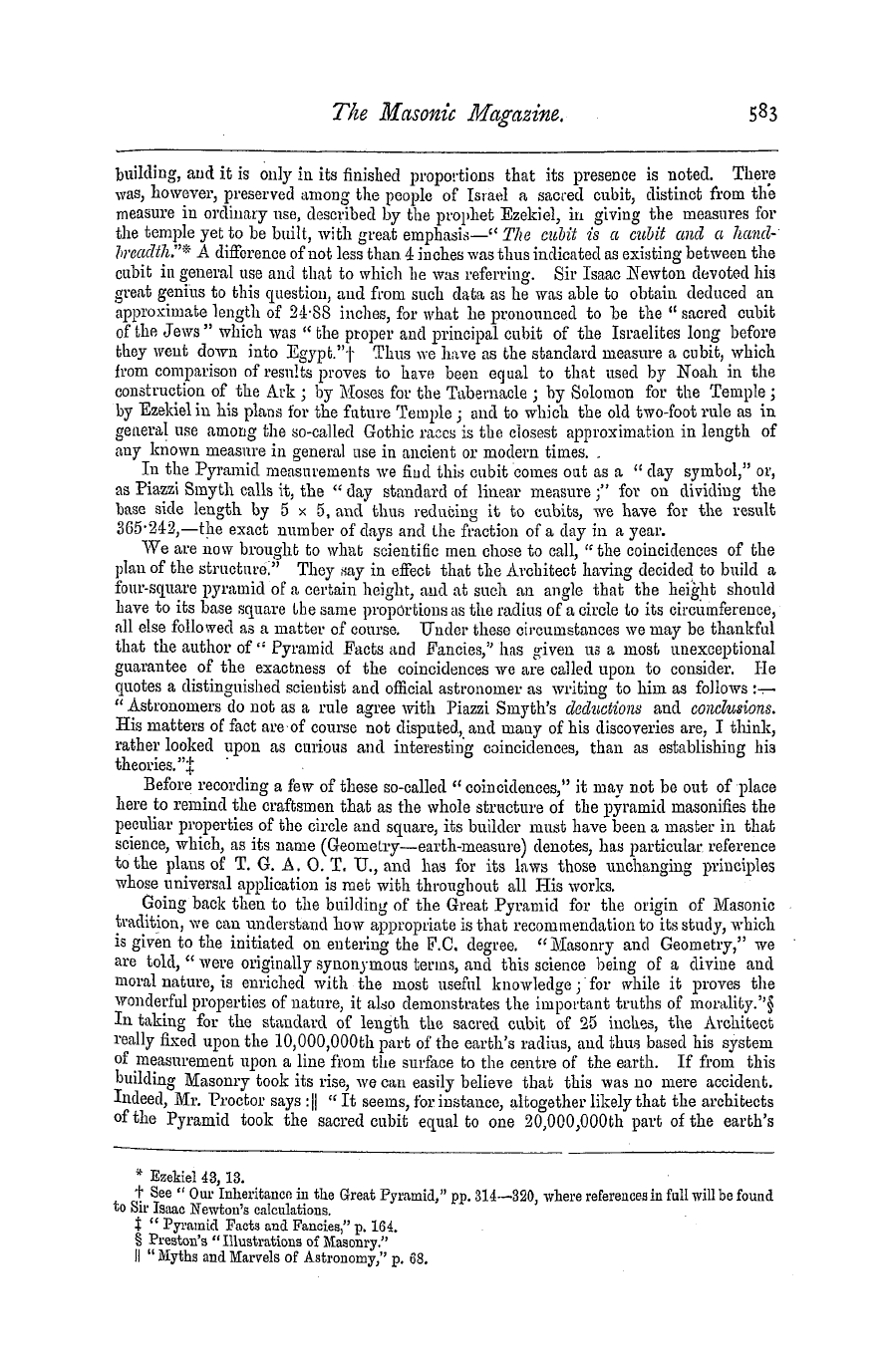 The Masonic Magazine: 1878-06-01 - Papers On The Great Pyramid.