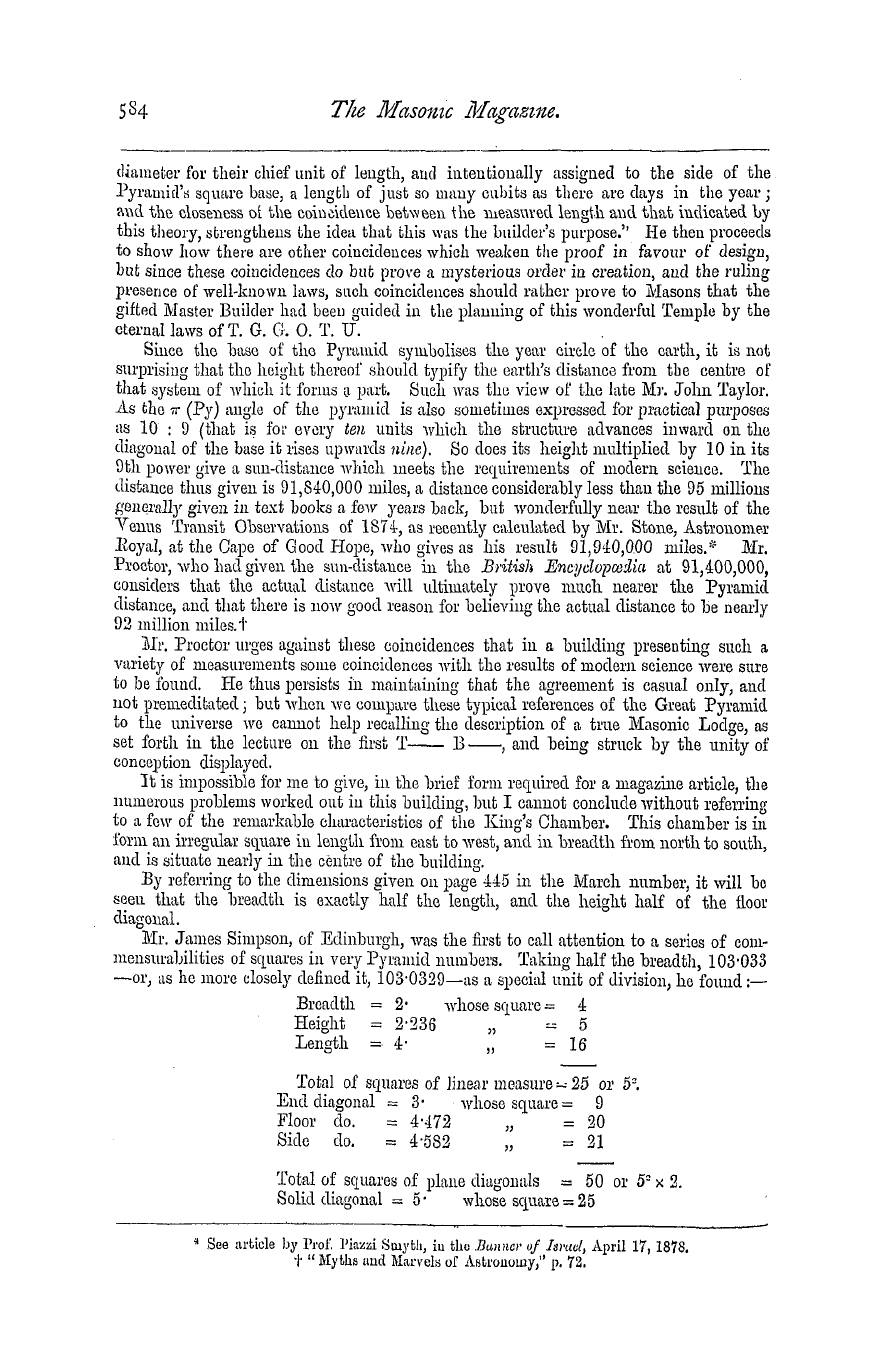 The Masonic Magazine: 1878-06-01 - Papers On The Great Pyramid.