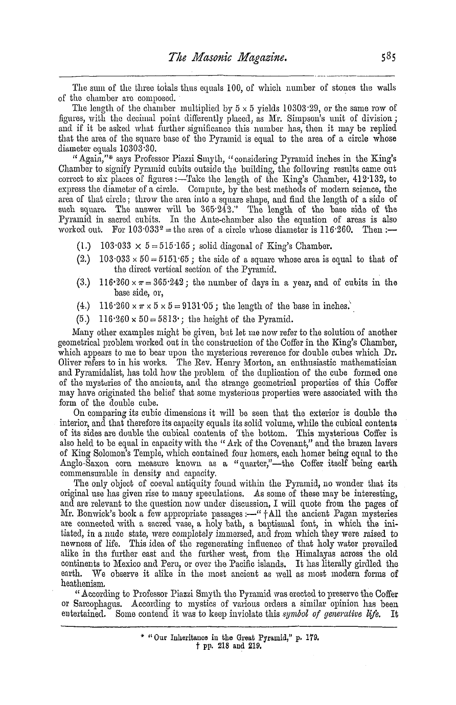 The Masonic Magazine: 1878-06-01 - Papers On The Great Pyramid.