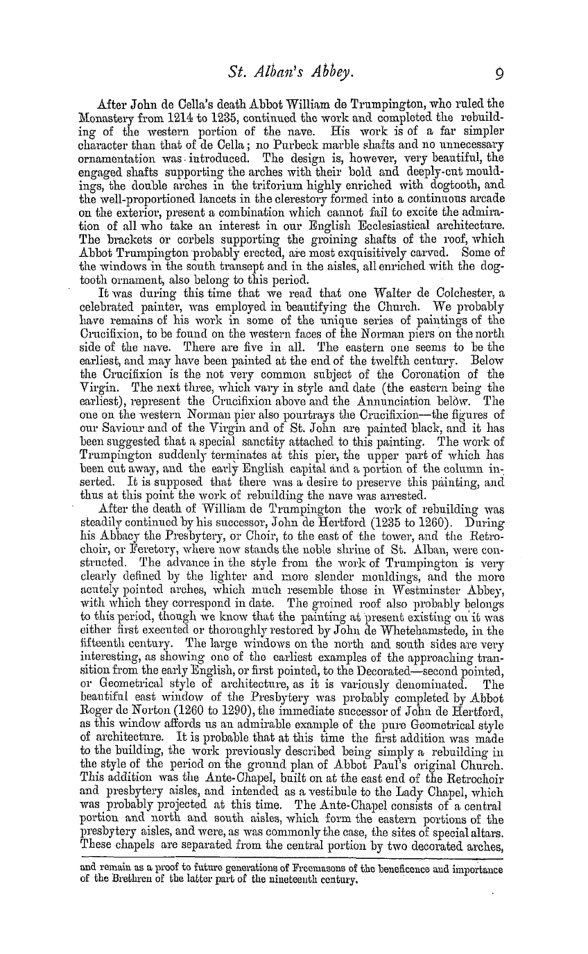 The Masonic Magazine: 1879-07-01 - St. Alban's Abbey.