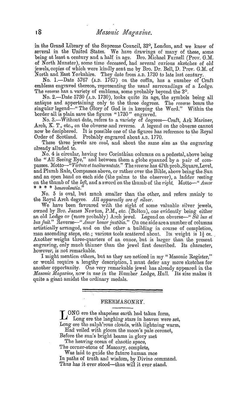 The Masonic Magazine: 1879-07-01 - Curious Masonic Jewels.