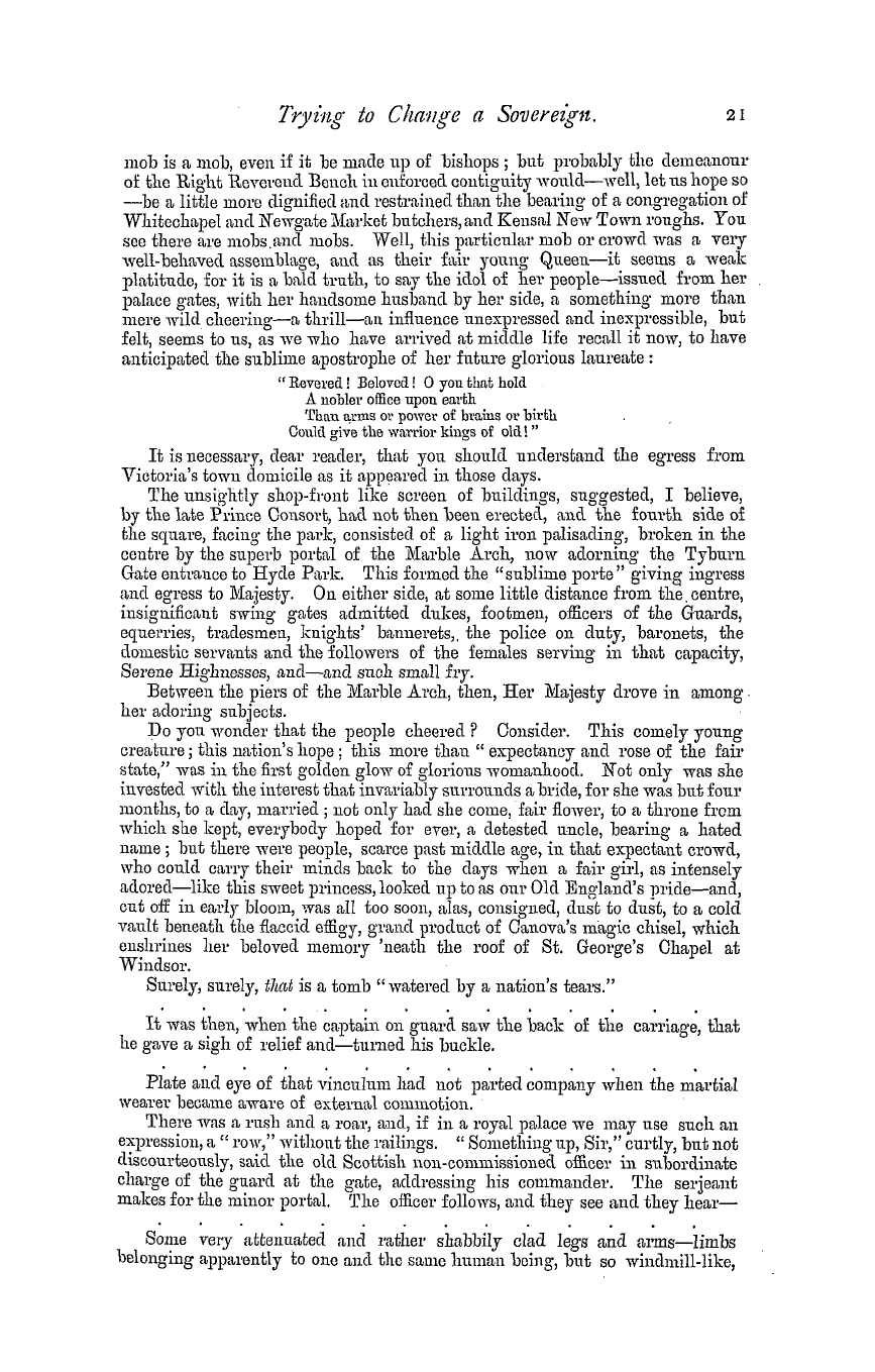 The Masonic Magazine: 1879-07-01 - Trying To Change A Sovereign.