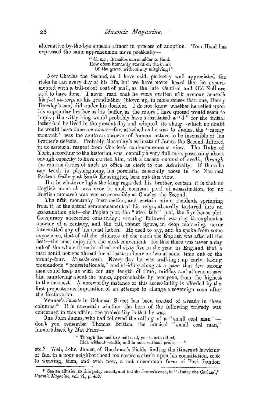 The Masonic Magazine: 1879-07-01 - Trying To Change A Sovereign.