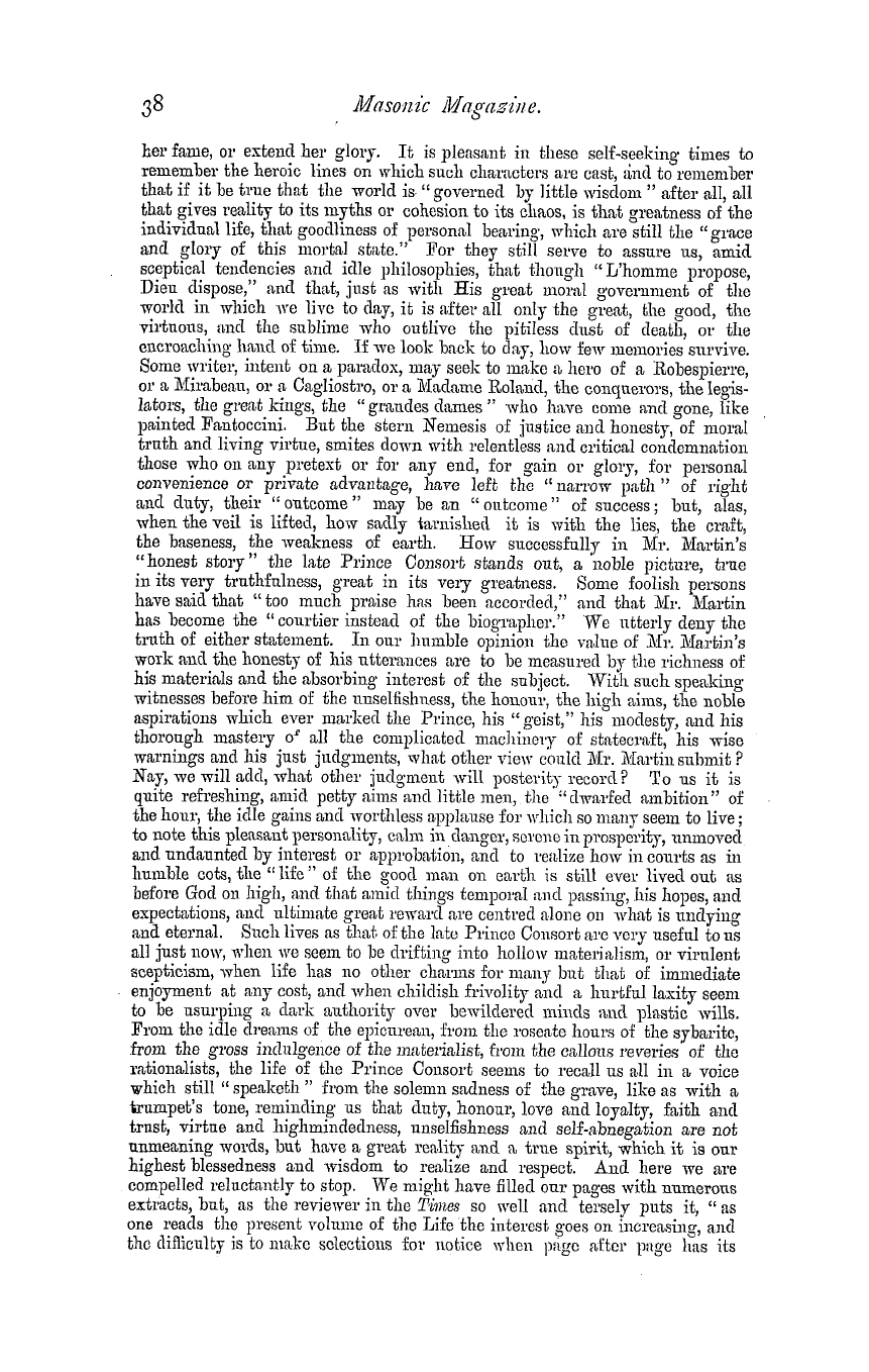 The Masonic Magazine: 1879-07-01 - Life Of The Prince Consort*