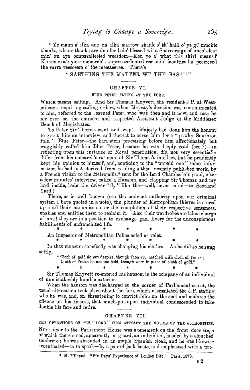 The Masonic Magazine: 1879-12-01 - Trying To Change A Sovereign.