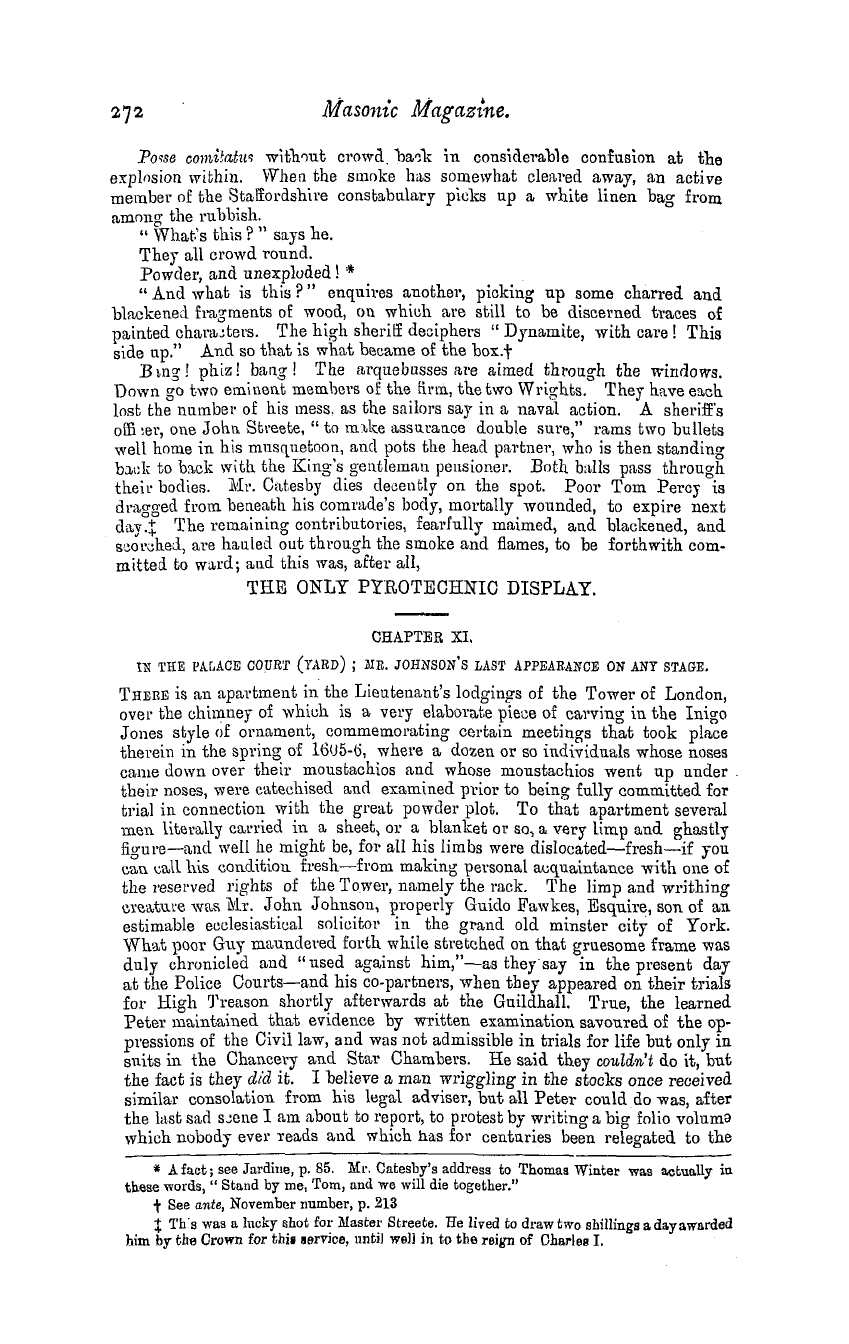 The Masonic Magazine: 1879-12-01 - Trying To Change A Sovereign.