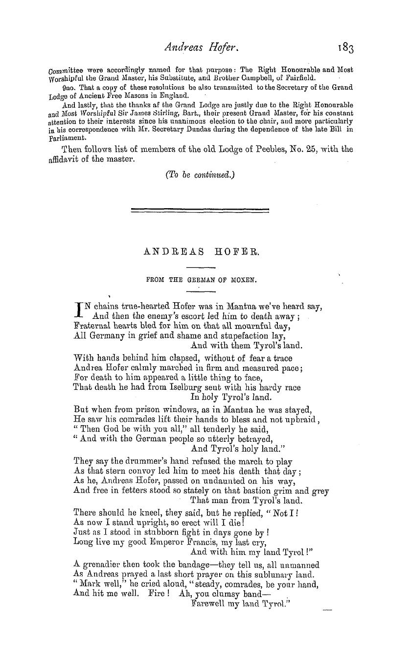 The Masonic Magazine: 1881-11-01 - Old Records Of The Lodge Of Peebles.