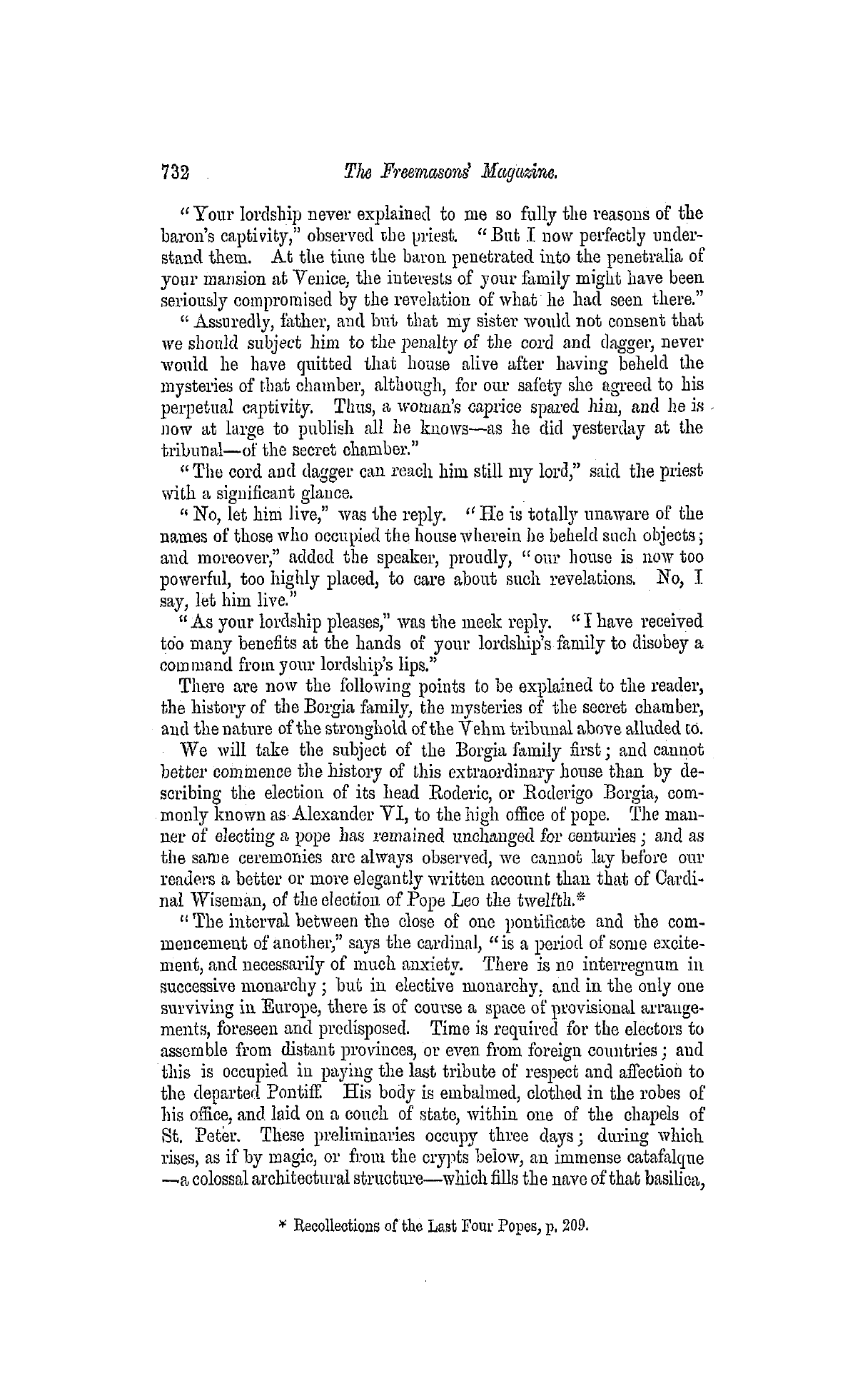 The Freemasons' Monthly Magazine: 1859-04-20 - Secret Societies Of The Middle Ages.—Iii.