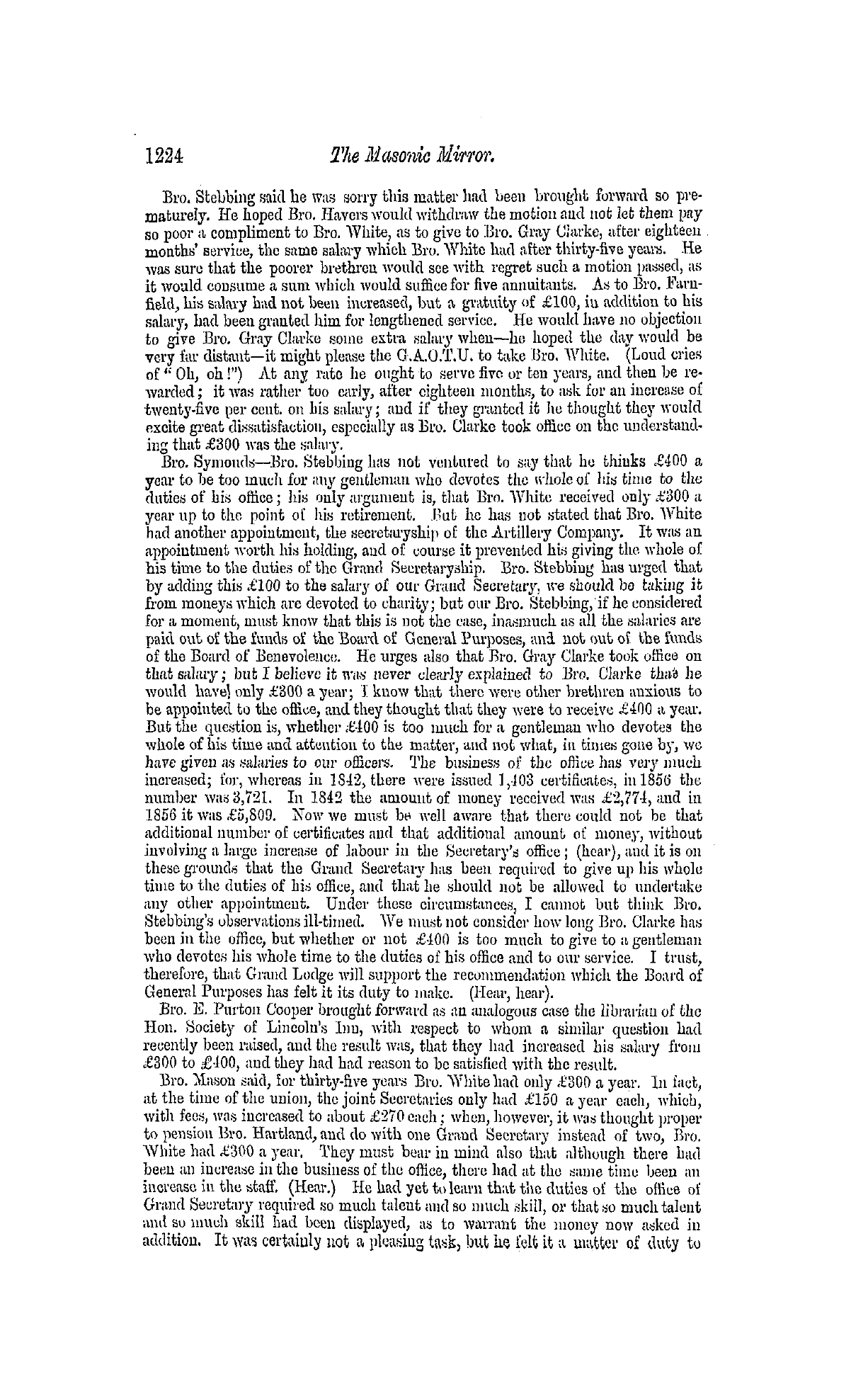 The Freemasons' Monthly Magazine: 1859-06-29 - The Masonic Mirror.