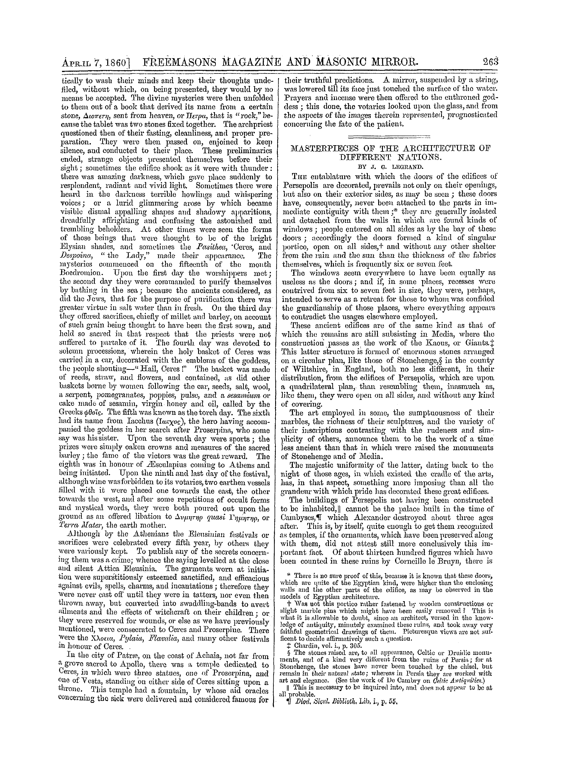 The Freemasons' Monthly Magazine: 1860-04-07 - Classical Theology.—Xvii.