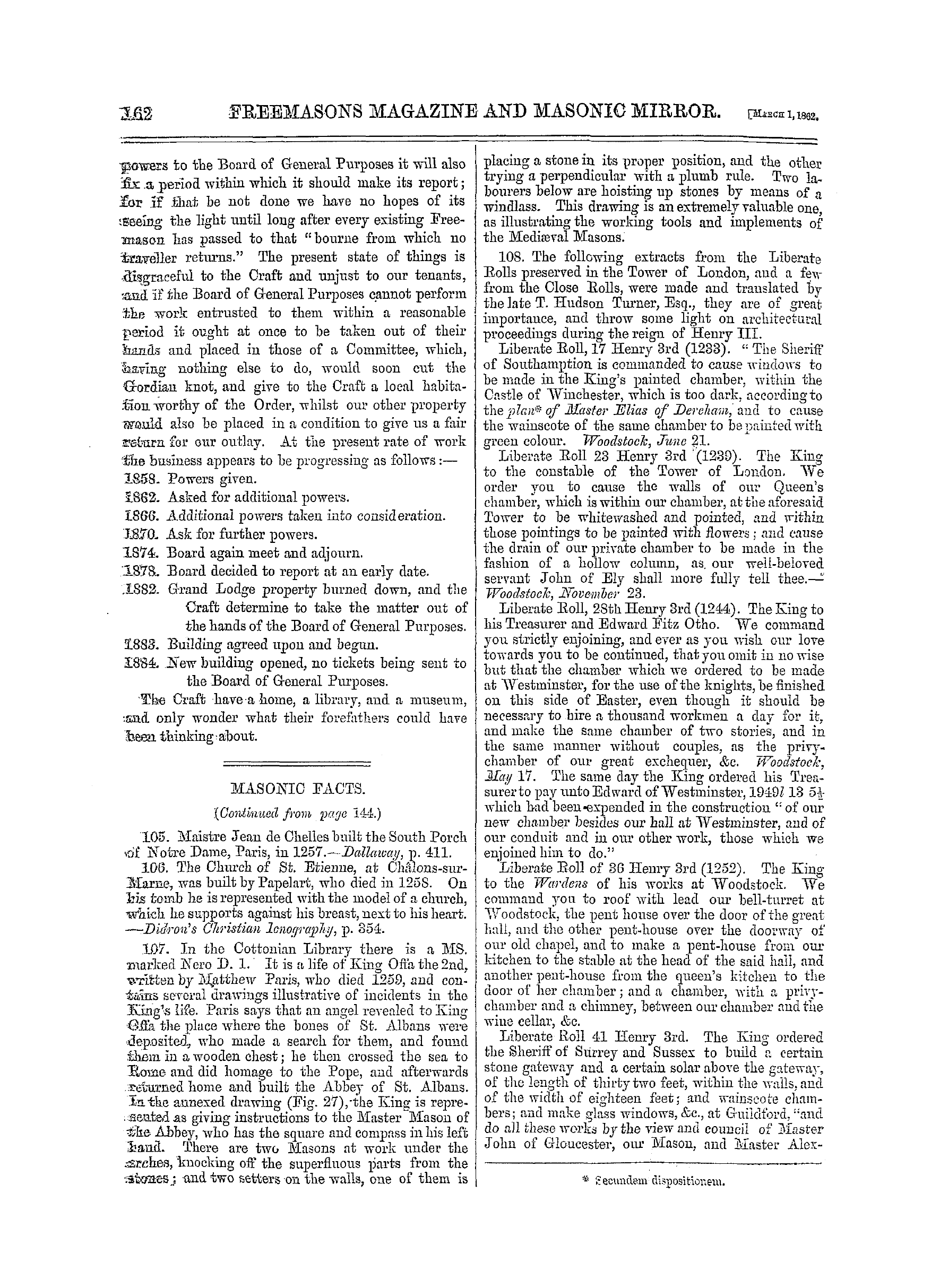 The Freemasons' Monthly Magazine: 1862-03-01: 2