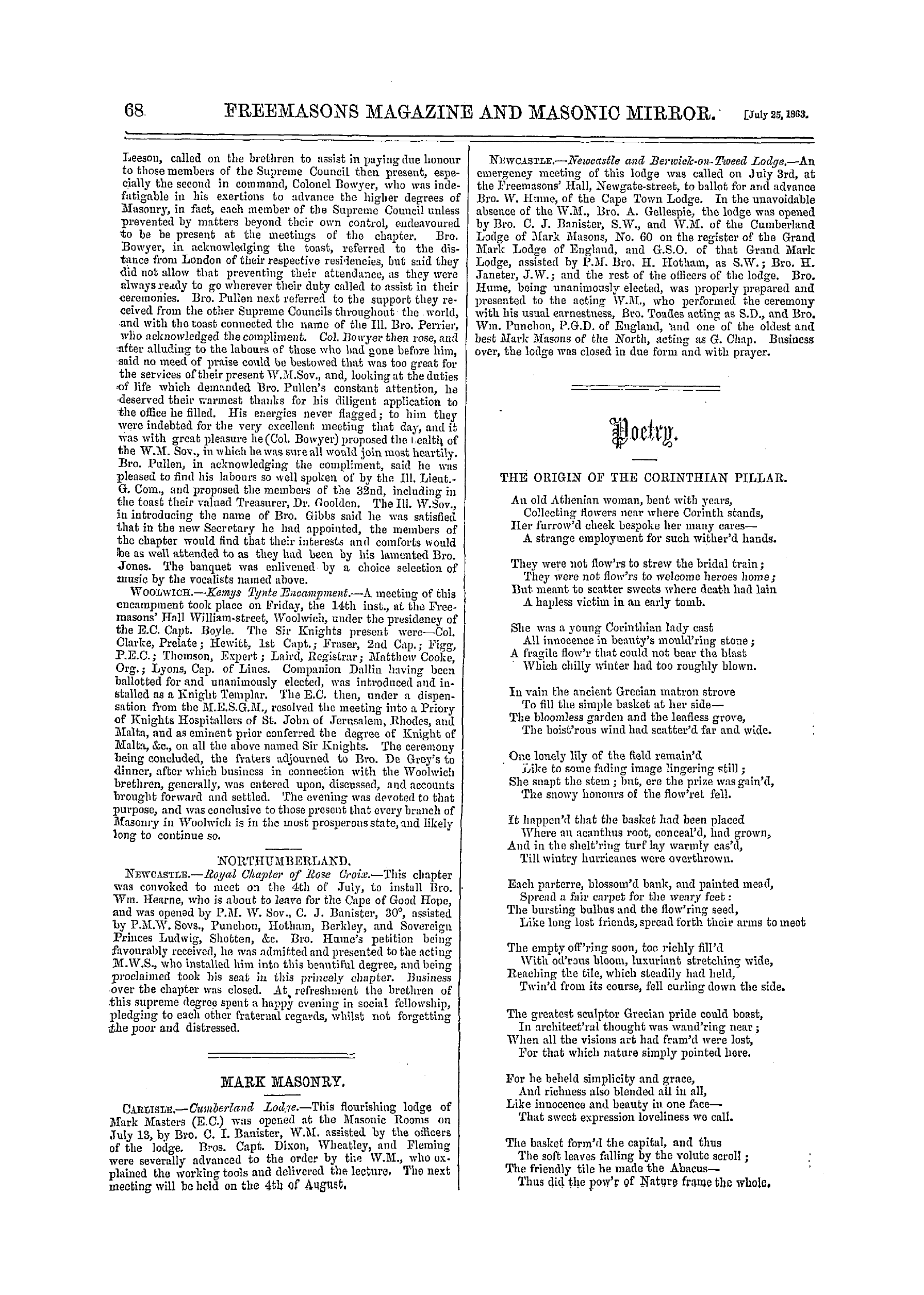 The Freemasons' Monthly Magazine: 1863-07-25: 16