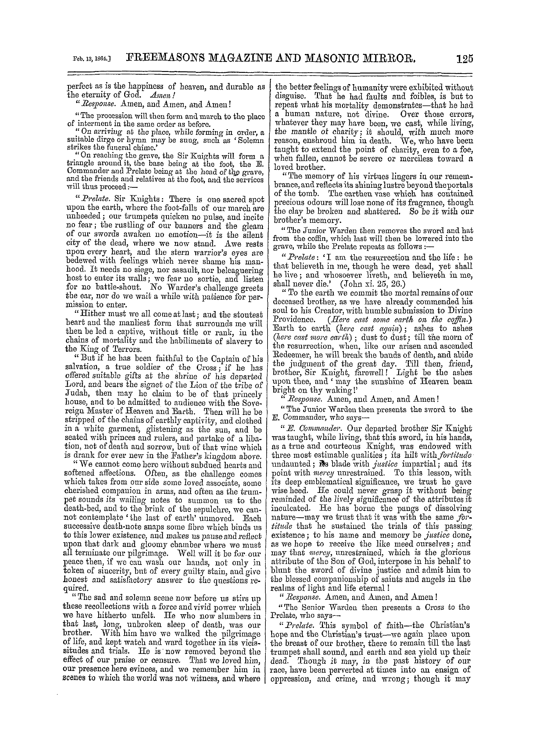 The Freemasons' Monthly Magazine: 1864-02-13: 9