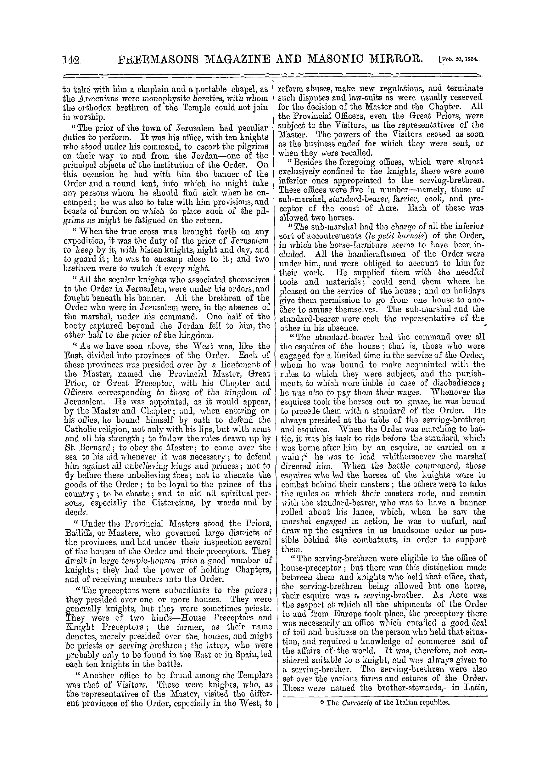 The Freemasons' Monthly Magazine: 1864-02-20 - Masonic Notes And Queries.