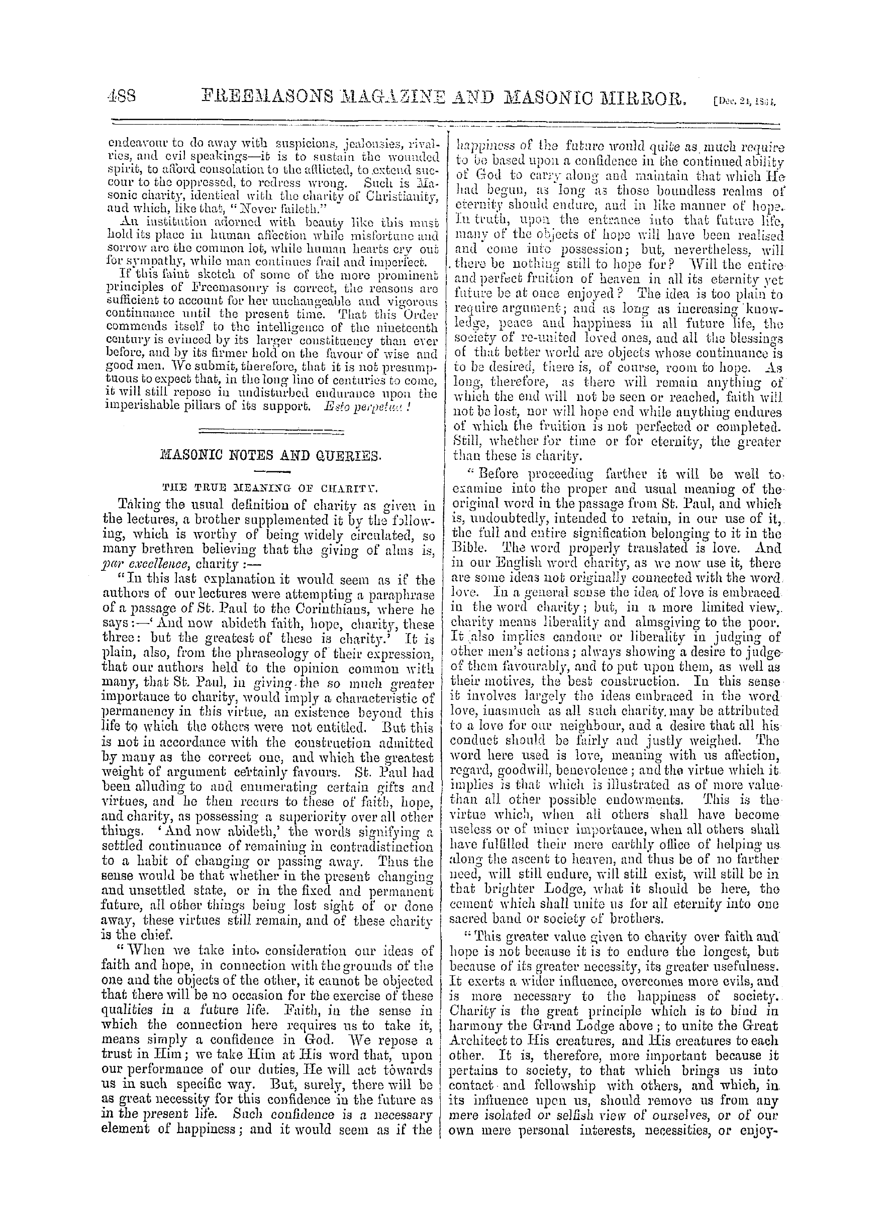 The Freemasons' Monthly Magazine: 1864-12-24 - The Antiquity And Teachings Of Masonry.