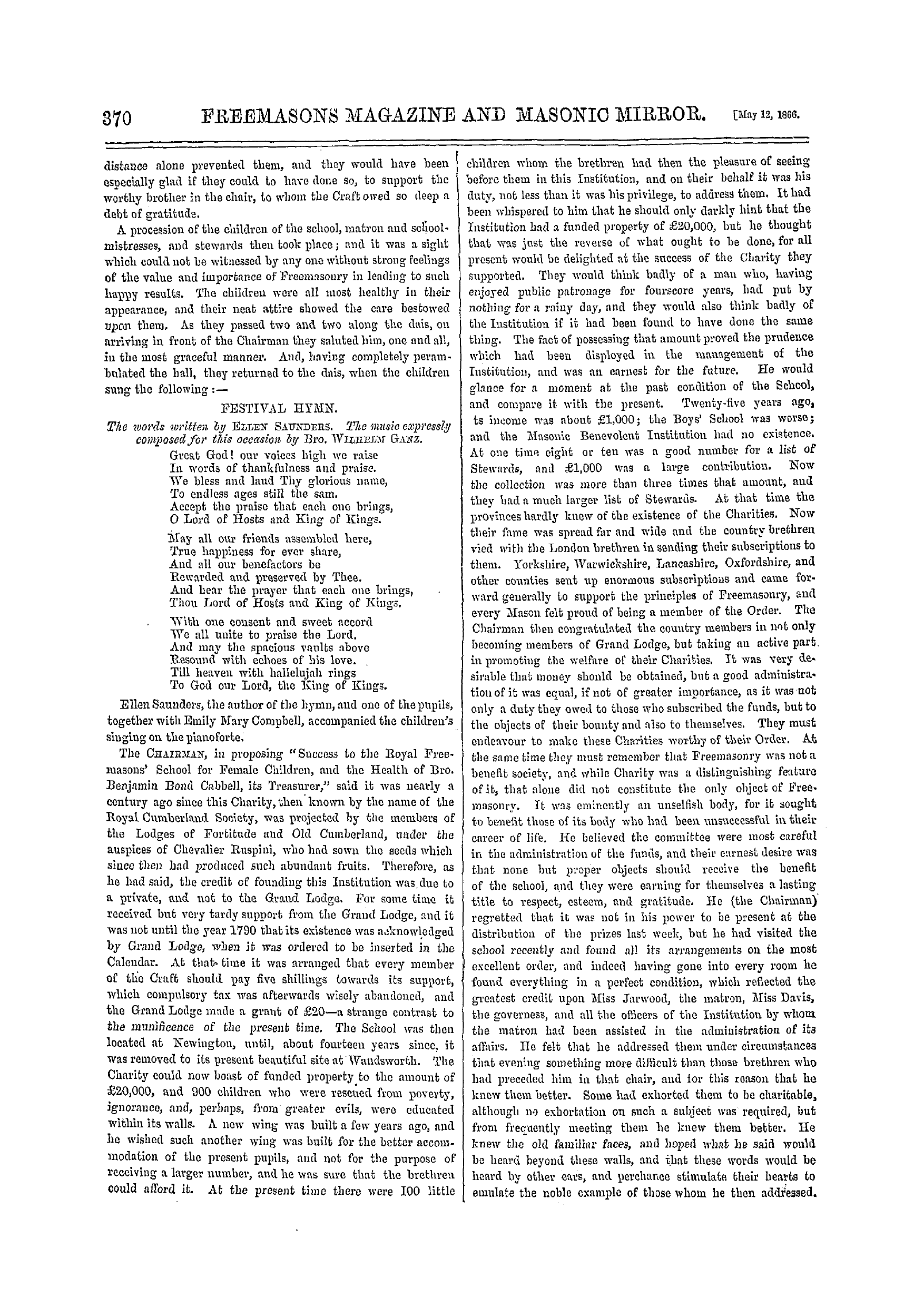 The Freemasons' Monthly Magazine: 1866-05-12: 10