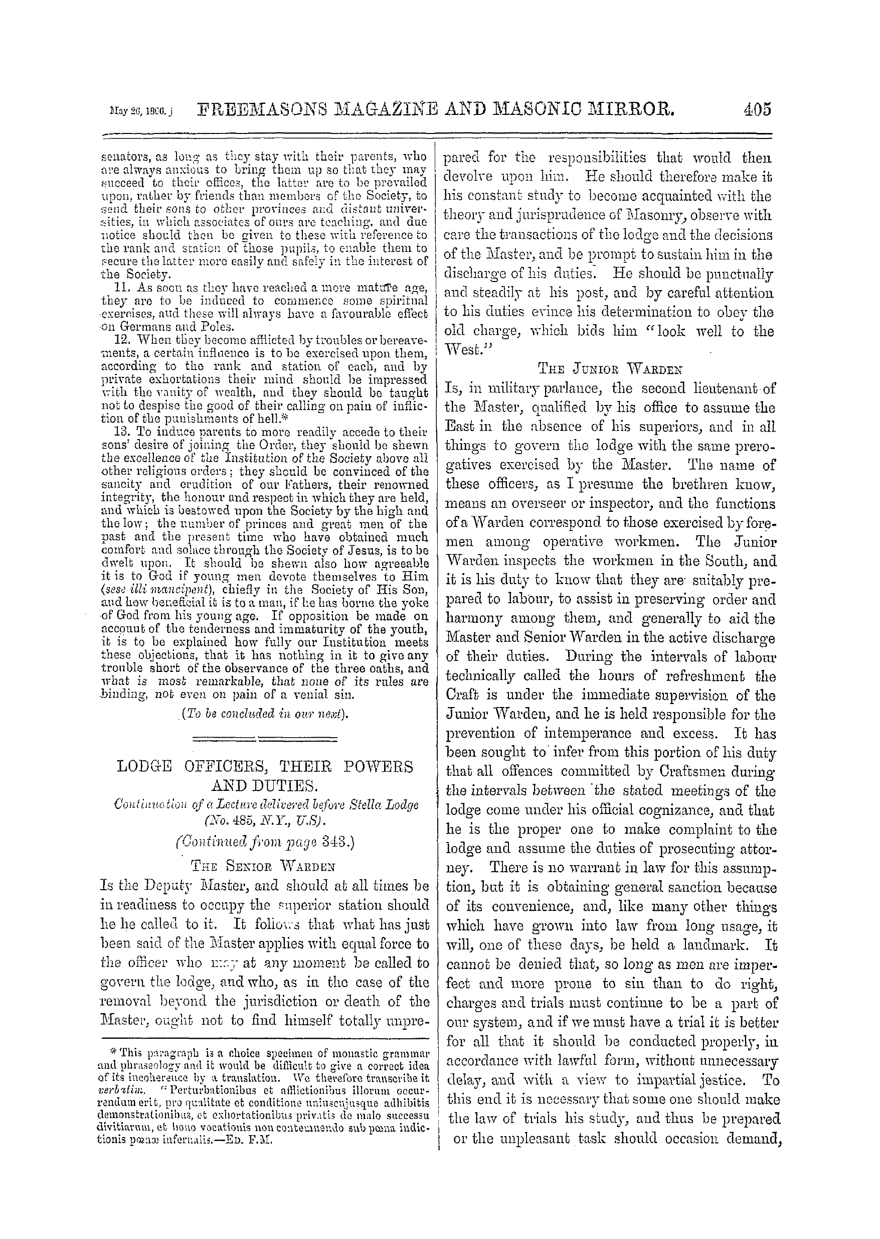 The Freemasons' Monthly Magazine: 1866-05-26: 5