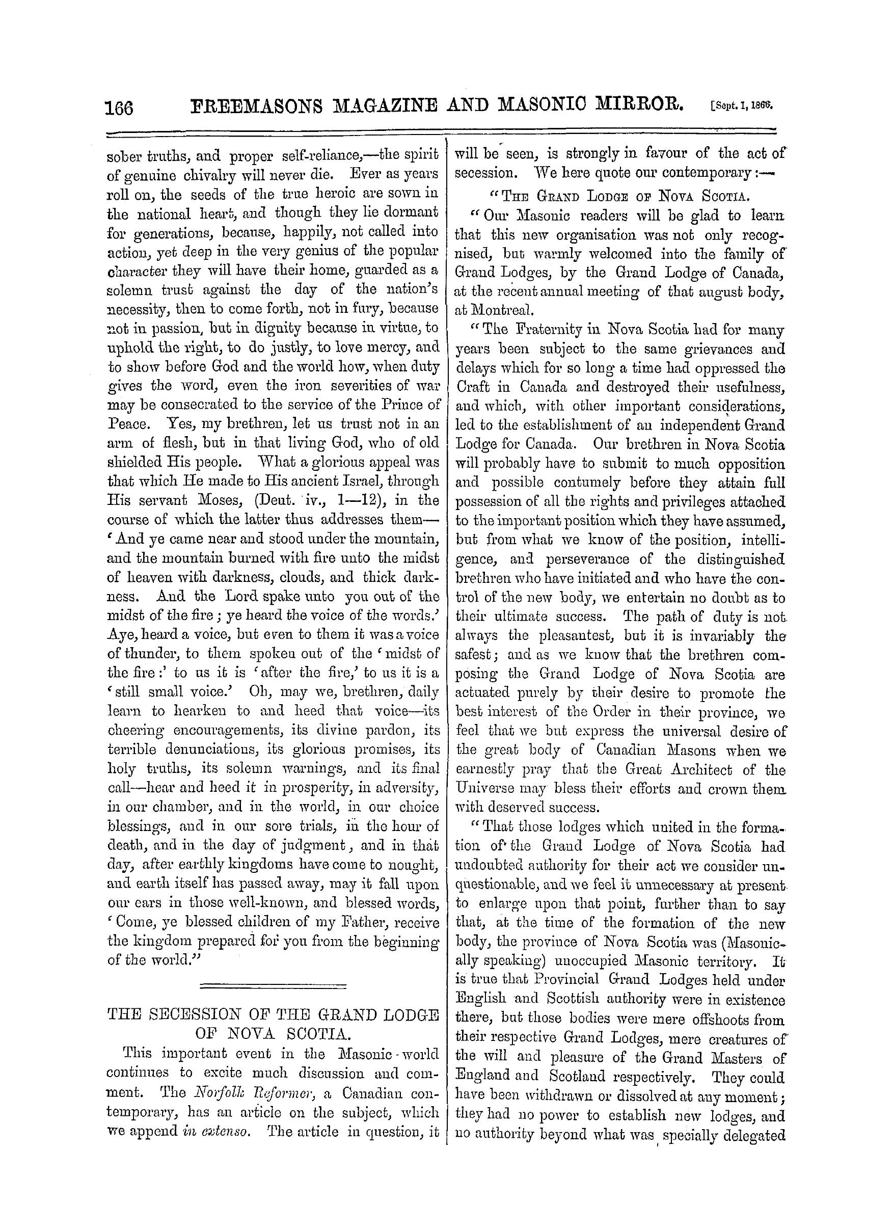 The Freemasons' Monthly Magazine: 1866-09-01: 6