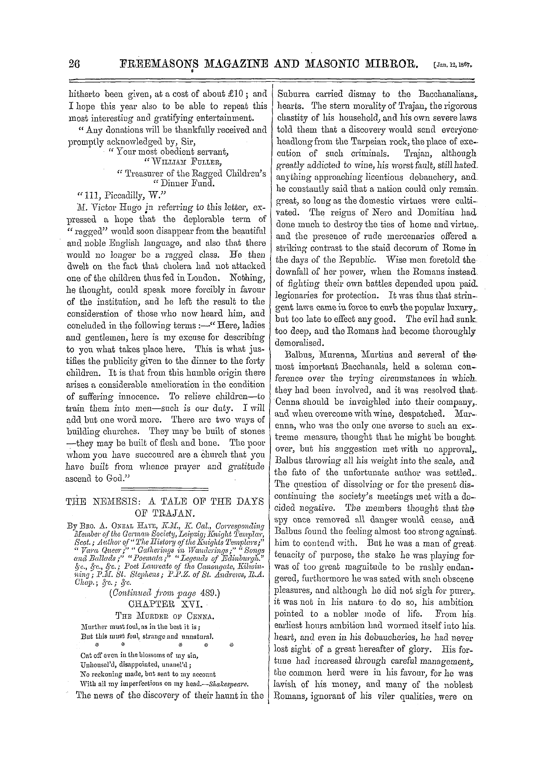 The Freemasons' Monthly Magazine: 1867-01-12: 6