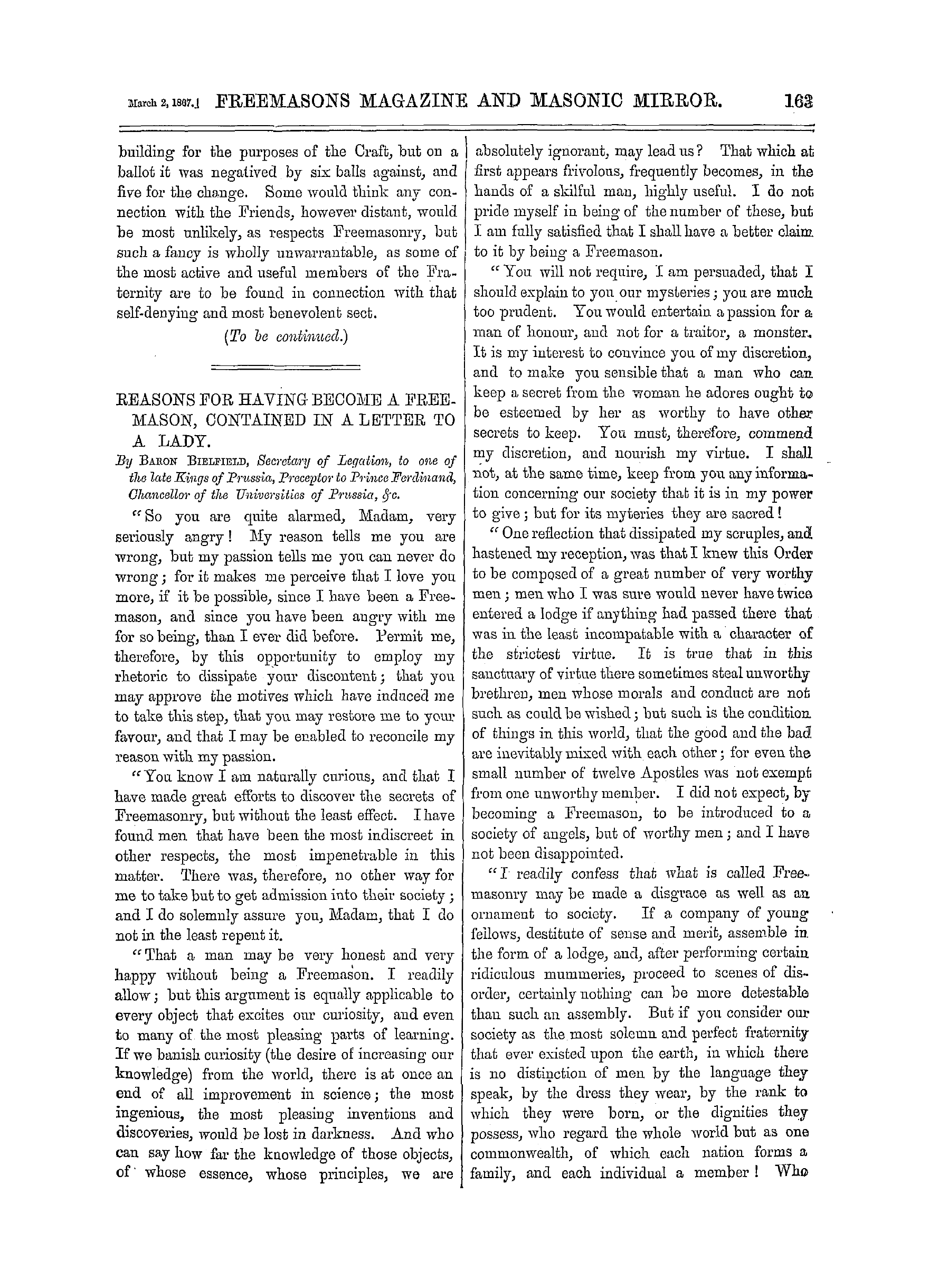 The Freemasons' Monthly Magazine: 1867-03-02: 3