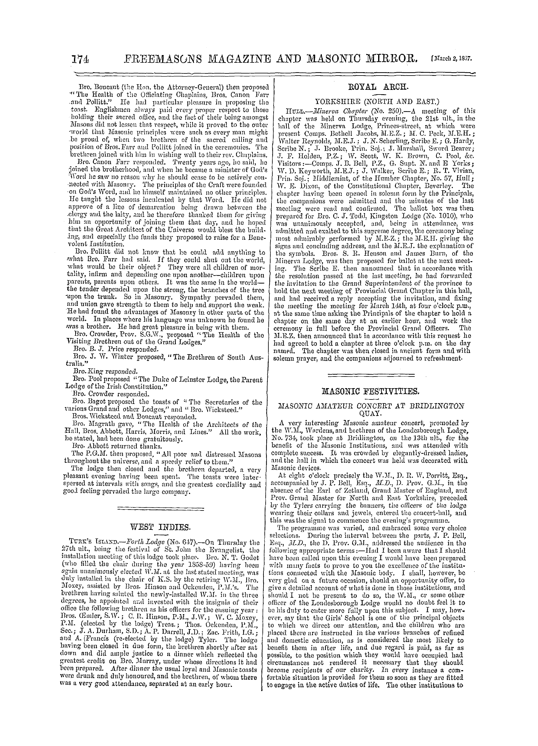 The Freemasons' Monthly Magazine: 1867-03-02 - Royal Arch.