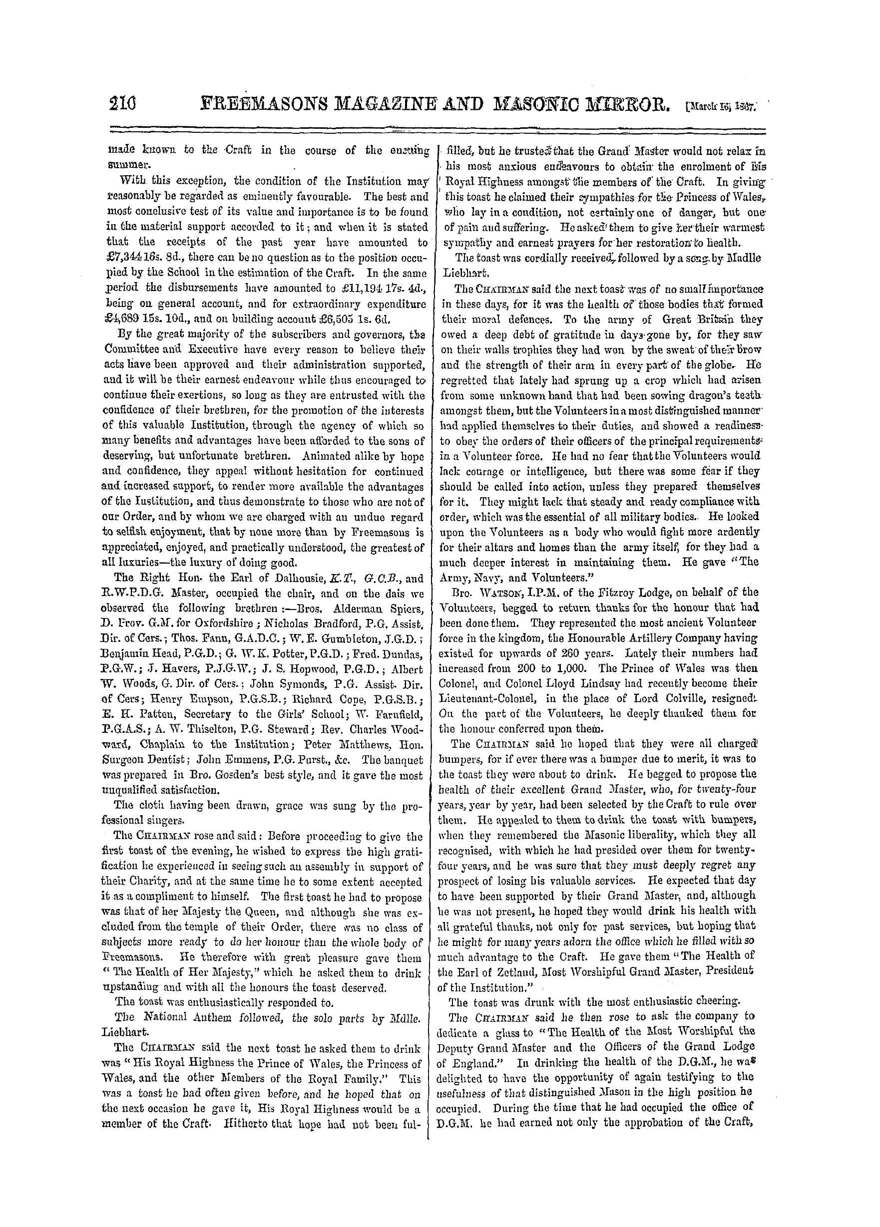 The Freemasons' Monthly Magazine: 1867-03-16: 10