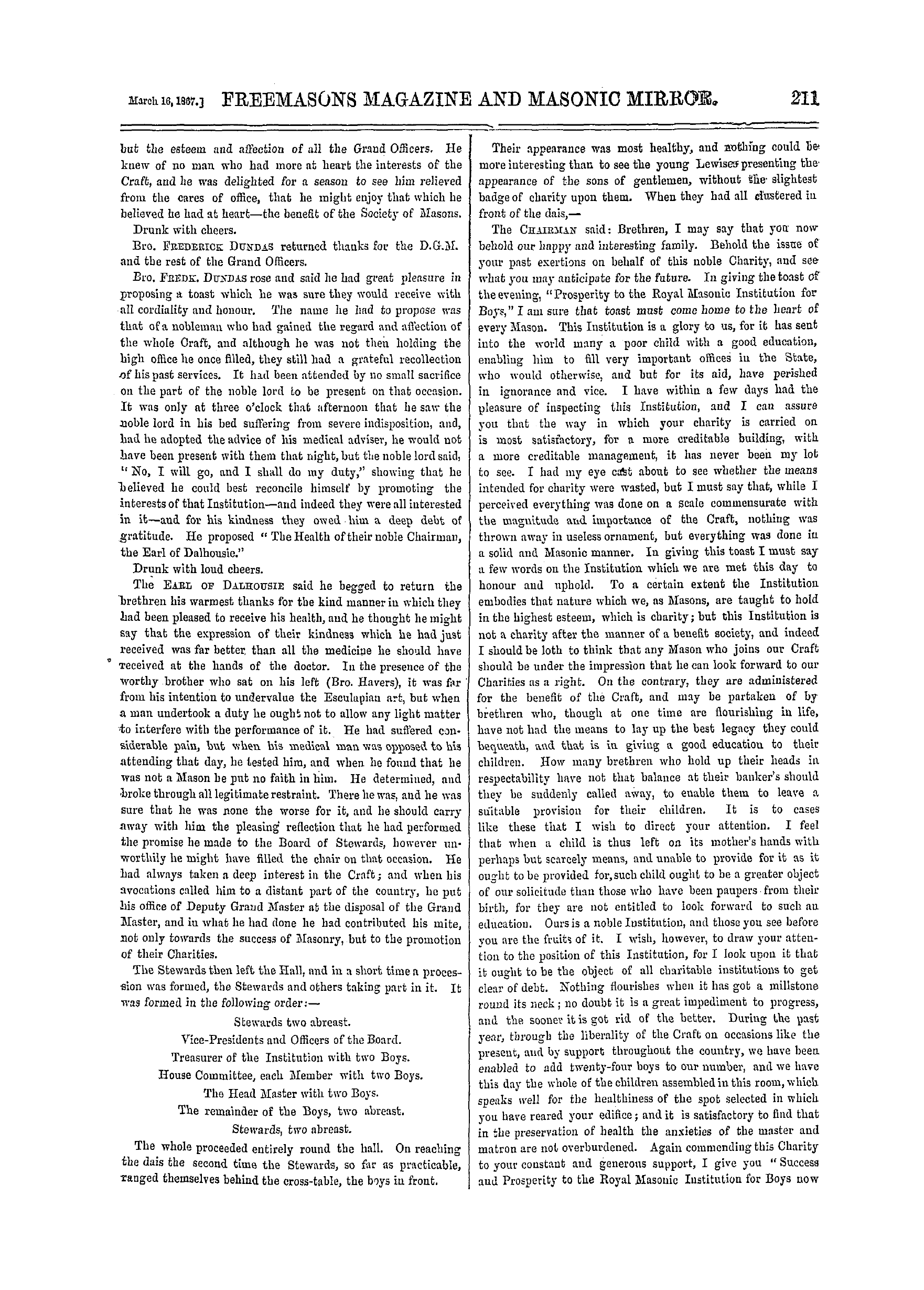 The Freemasons' Monthly Magazine: 1867-03-16: 11