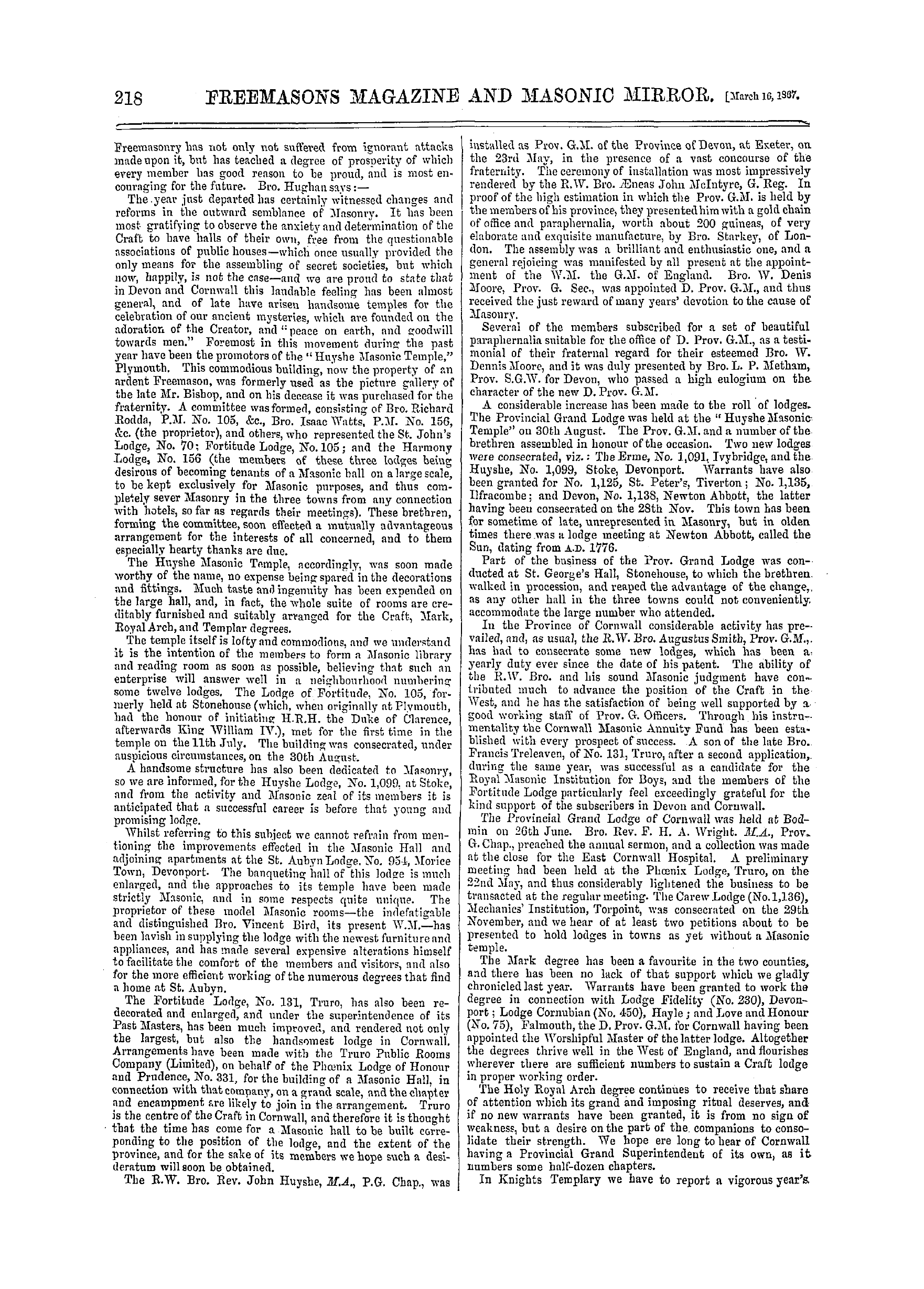 The Freemasons' Monthly Magazine: 1867-03-16 - Reviews.