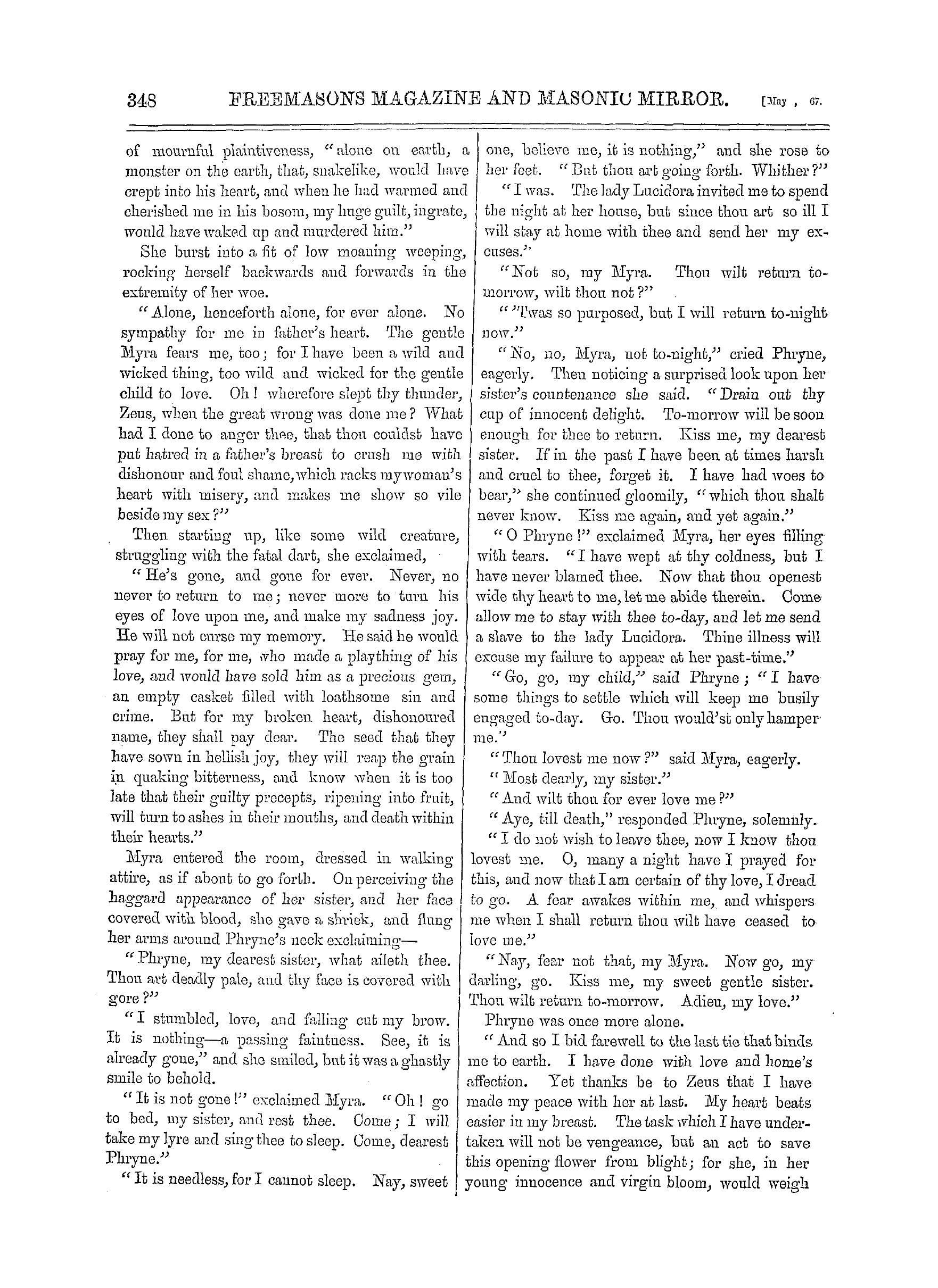 The Freemasons' Monthly Magazine: 1867-05-04 - The Nemesis: A Tale Of The Days Of Trajan.