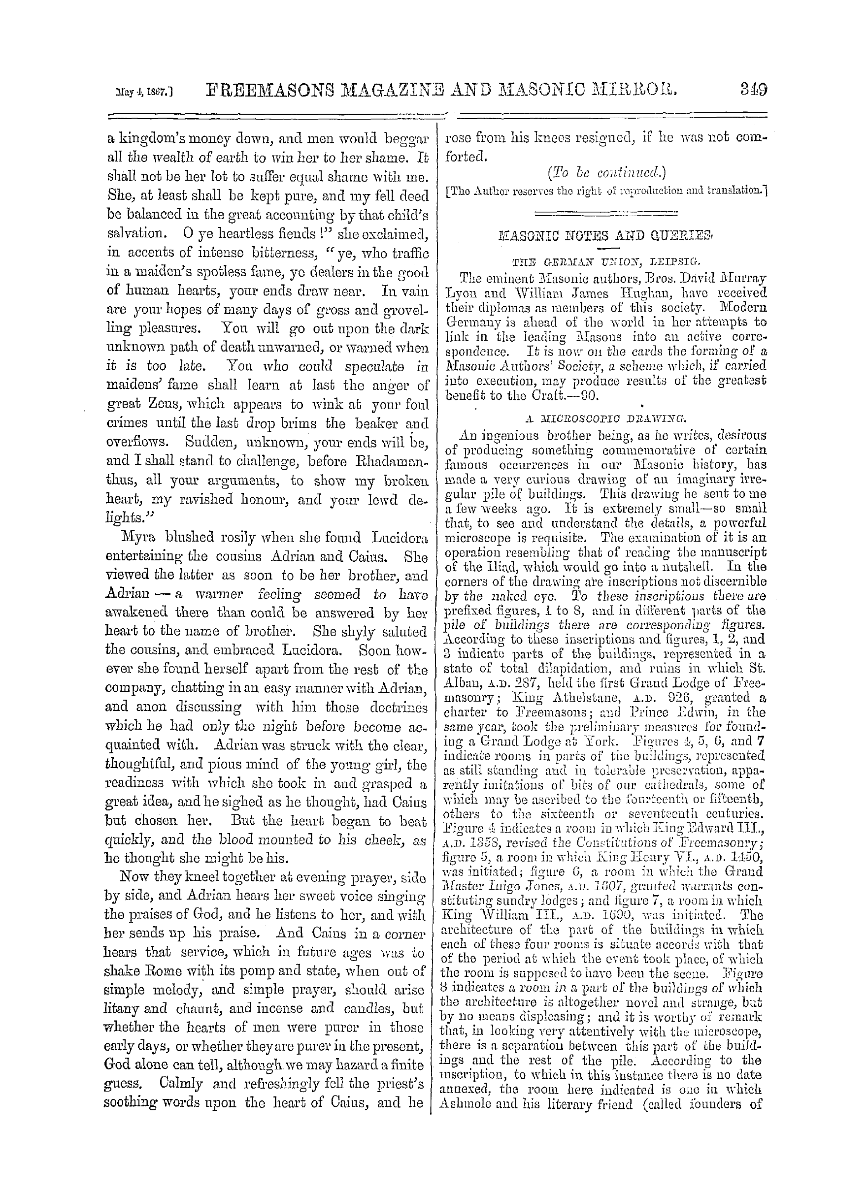 The Freemasons' Monthly Magazine: 1867-05-04: 9