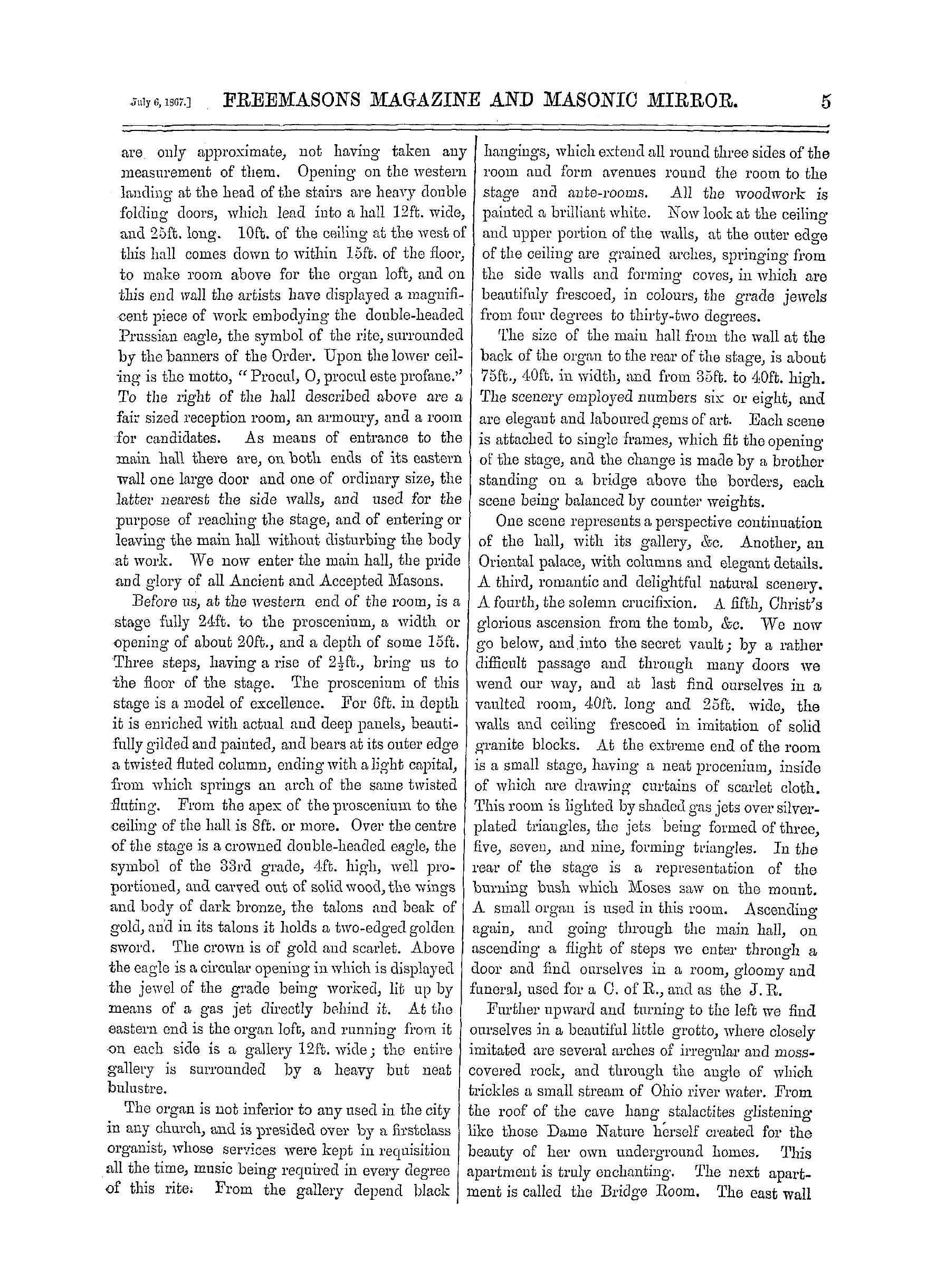 The Freemasons' Monthly Magazine: 1867-07-06 - Visit To Cincinnati, Ohio.