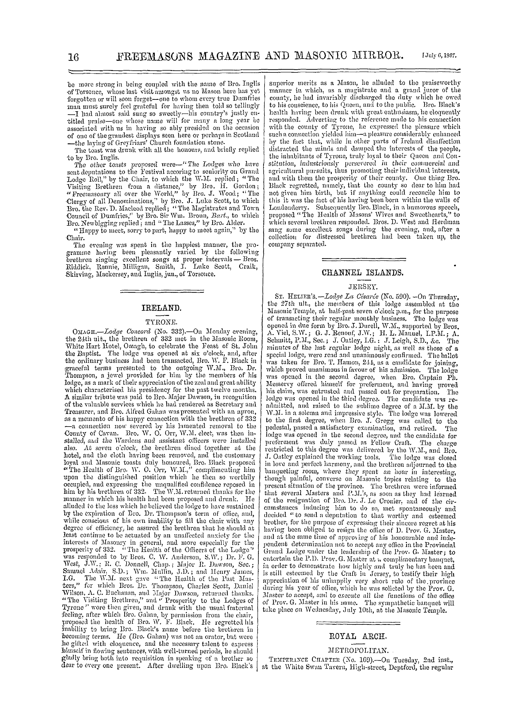 The Freemasons' Monthly Magazine: 1867-07-06: 24