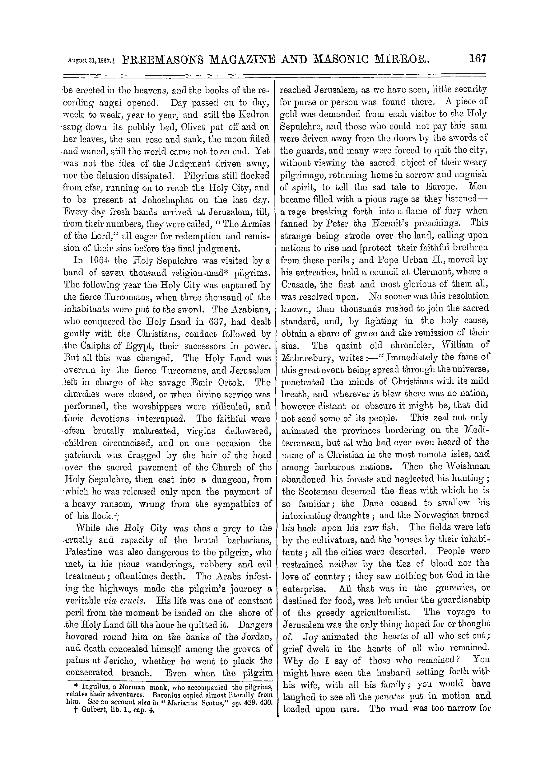 The Freemasons' Monthly Magazine: 1867-08-31: 7