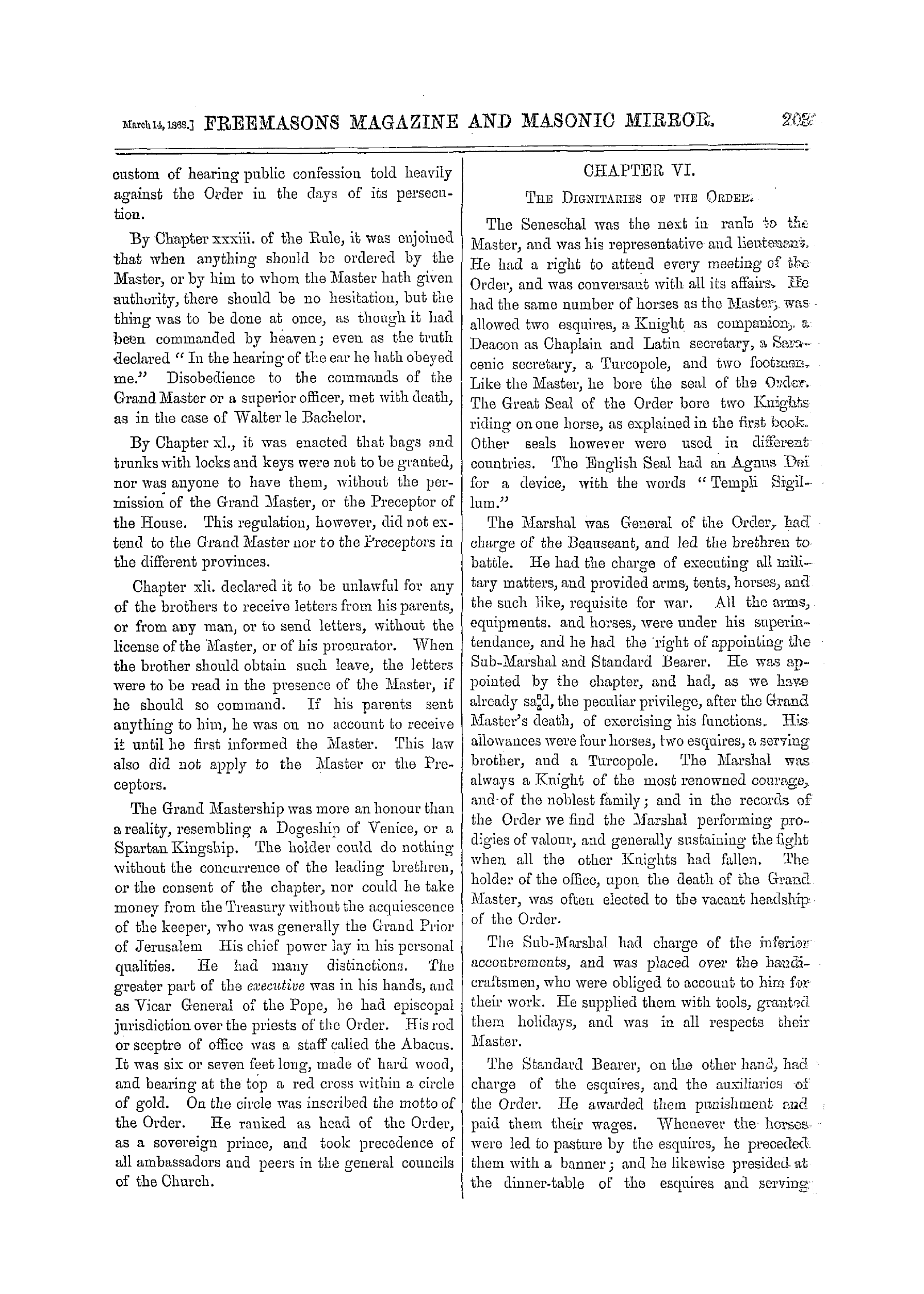 The Freemasons' Monthly Magazine: 1868-03-14: 3