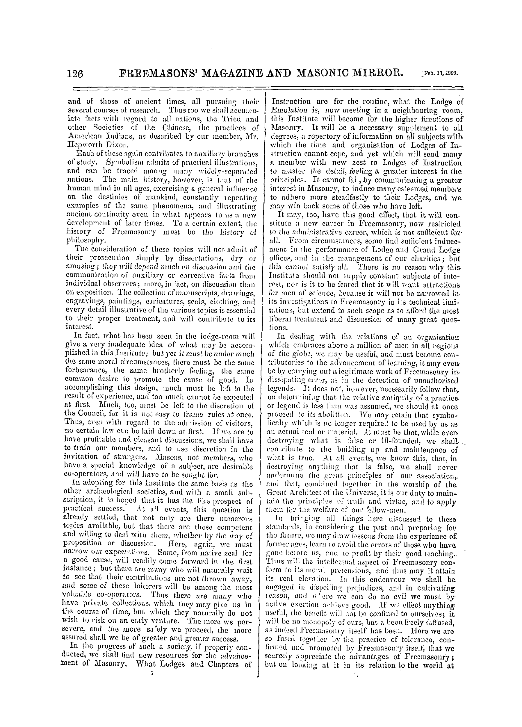 The Freemasons' Monthly Magazine: 1869-02-13: 6