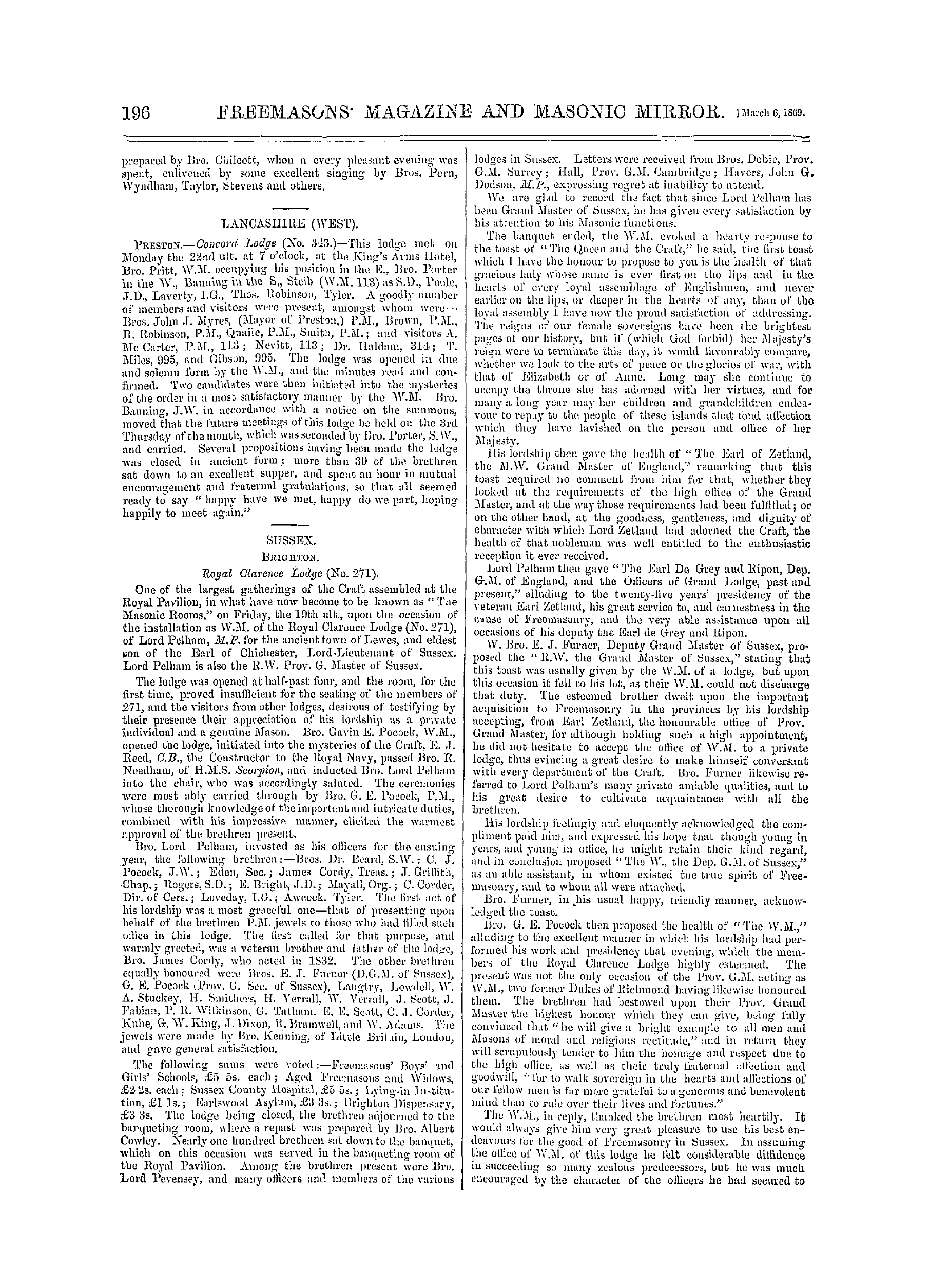 The Freemasons' Monthly Magazine: 1869-03-06: 16