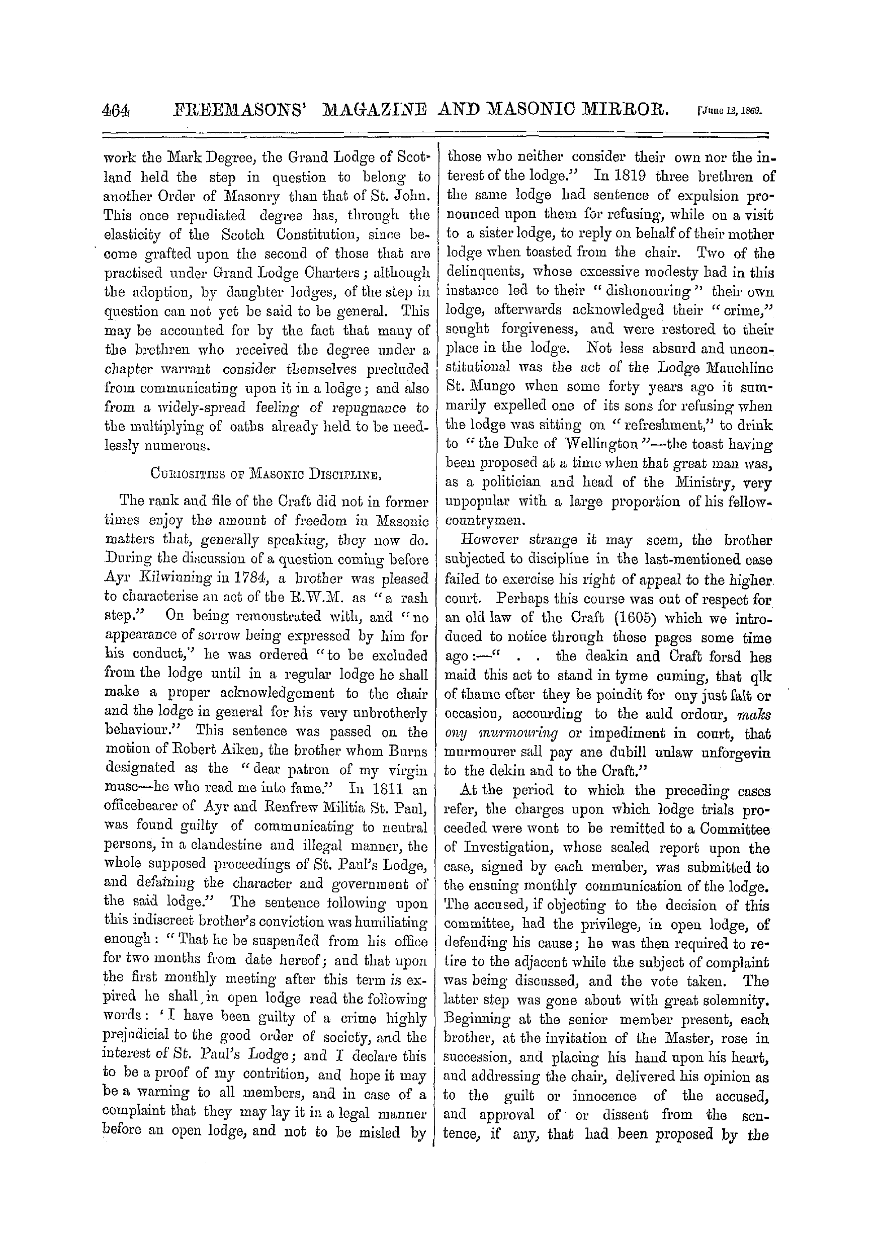 The Freemasons' Monthly Magazine: 1869-06-12: 4