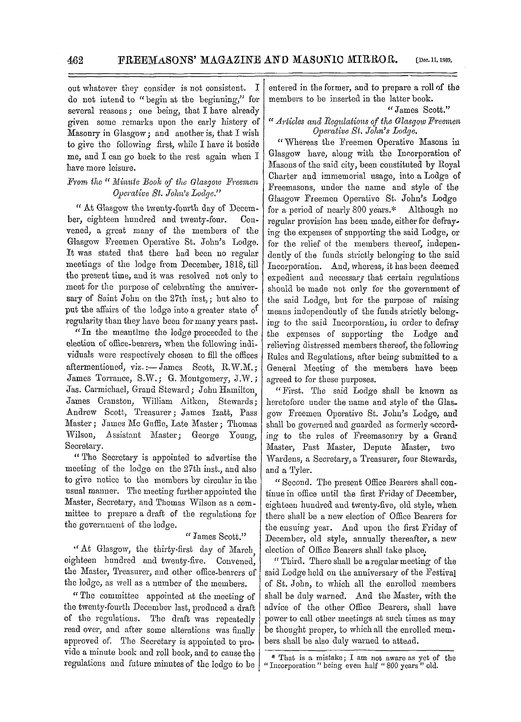 The Freemasons' Monthly Magazine: 1869-12-11: 2