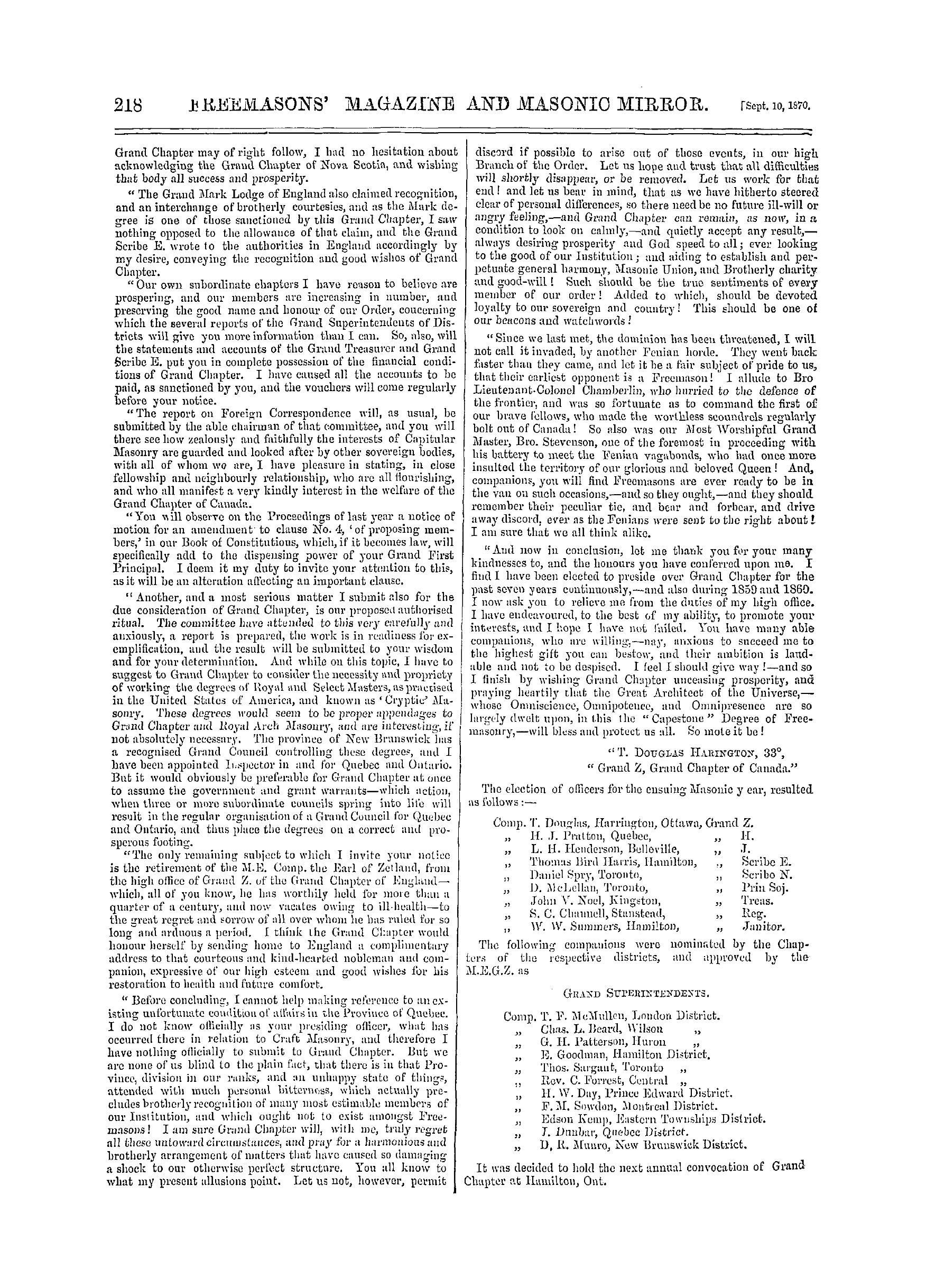 The Freemasons' Monthly Magazine: 1870-09-10 - Royal Arch.