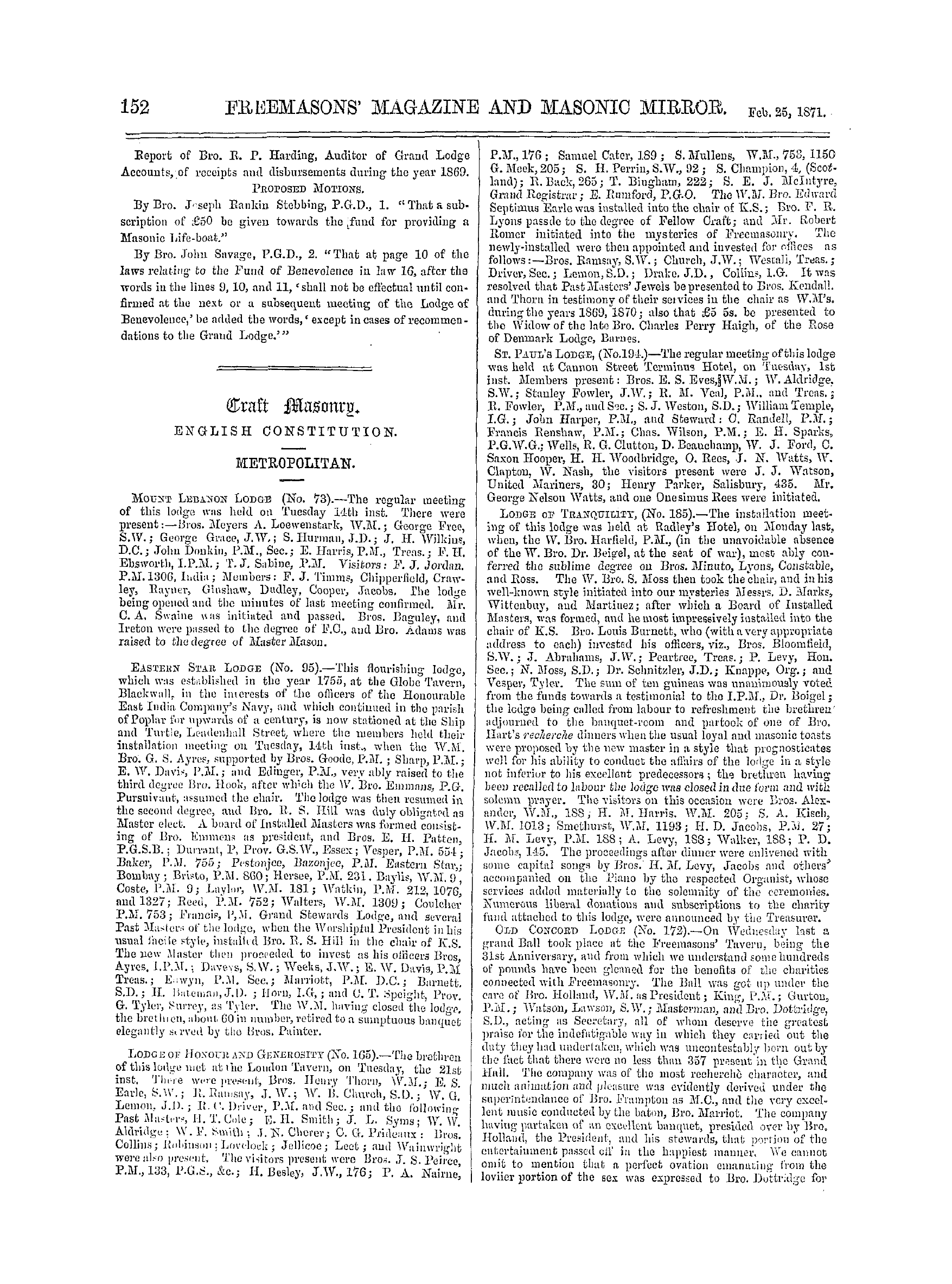 The Freemasons' Monthly Magazine: 1871-02-25: 12