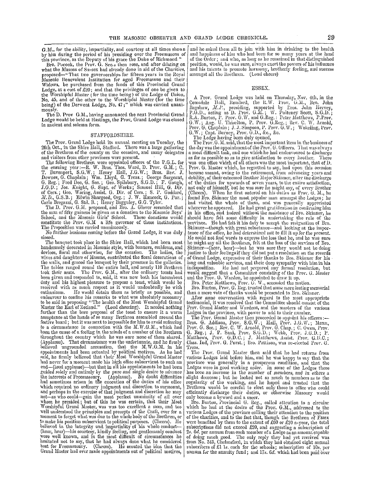 The Masonic Observer: 1858-12-20 - The Provinces.