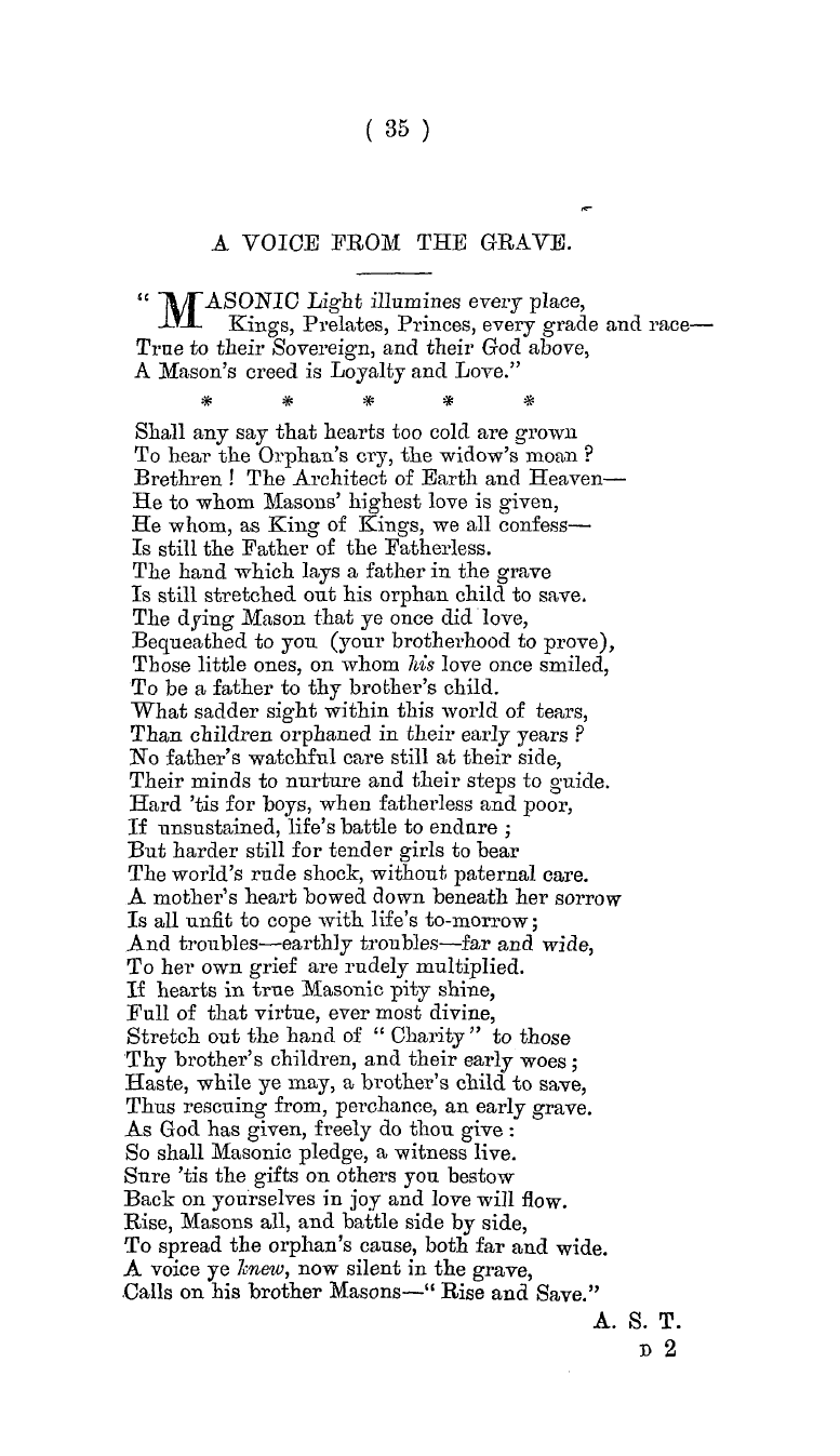 The Masonic Monthly: 1882-07-01 - A Voice From The Grave.